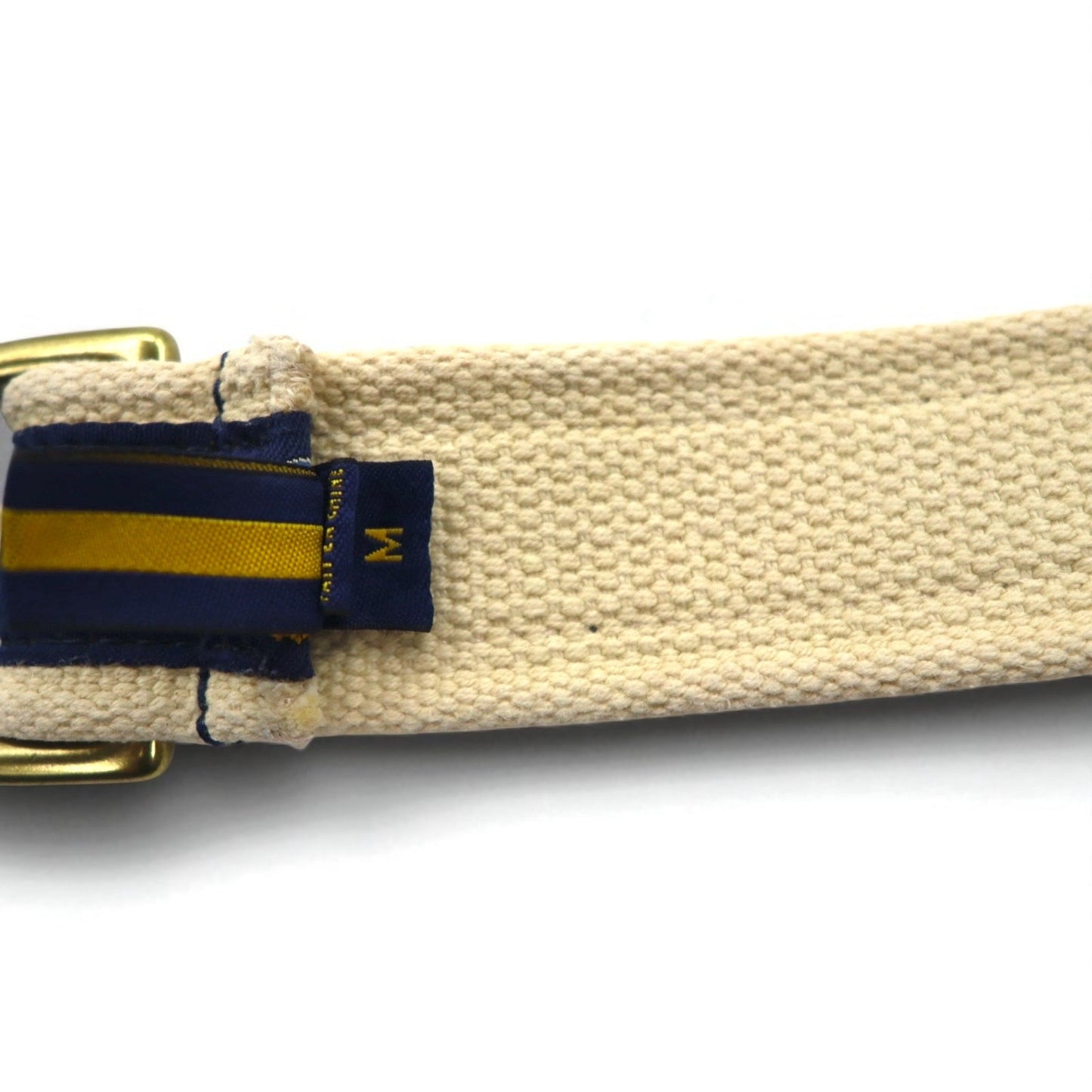 RUGBY RALPH LAUREN リングベルト ネイビー ベージュ ナイロン キャンバス R.L.R.F.C