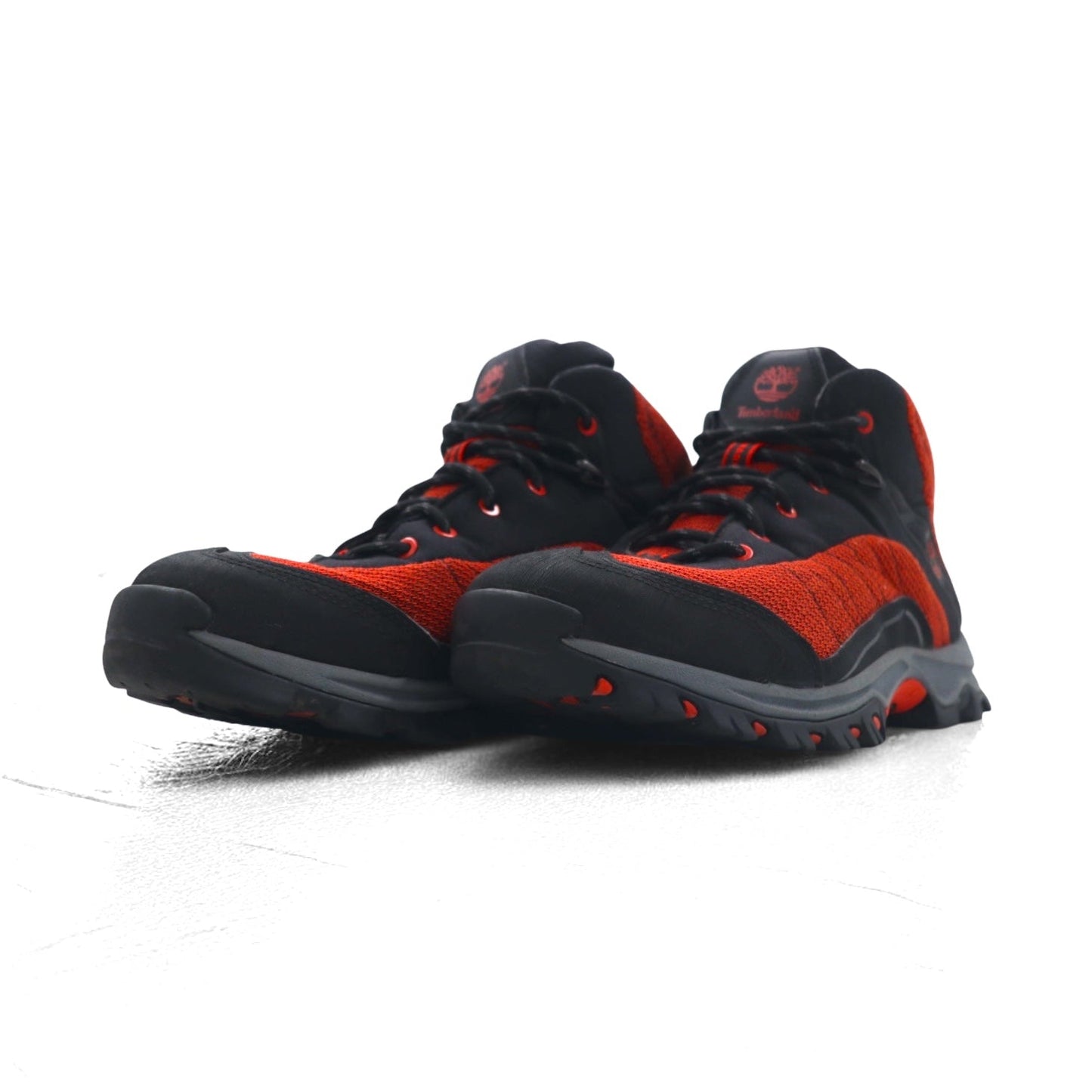 Timberland トレッキングブーツ 26cm ブラック レッド 防水 9721 PIPER TRAIL Mid Leather and Fabric Waterproof