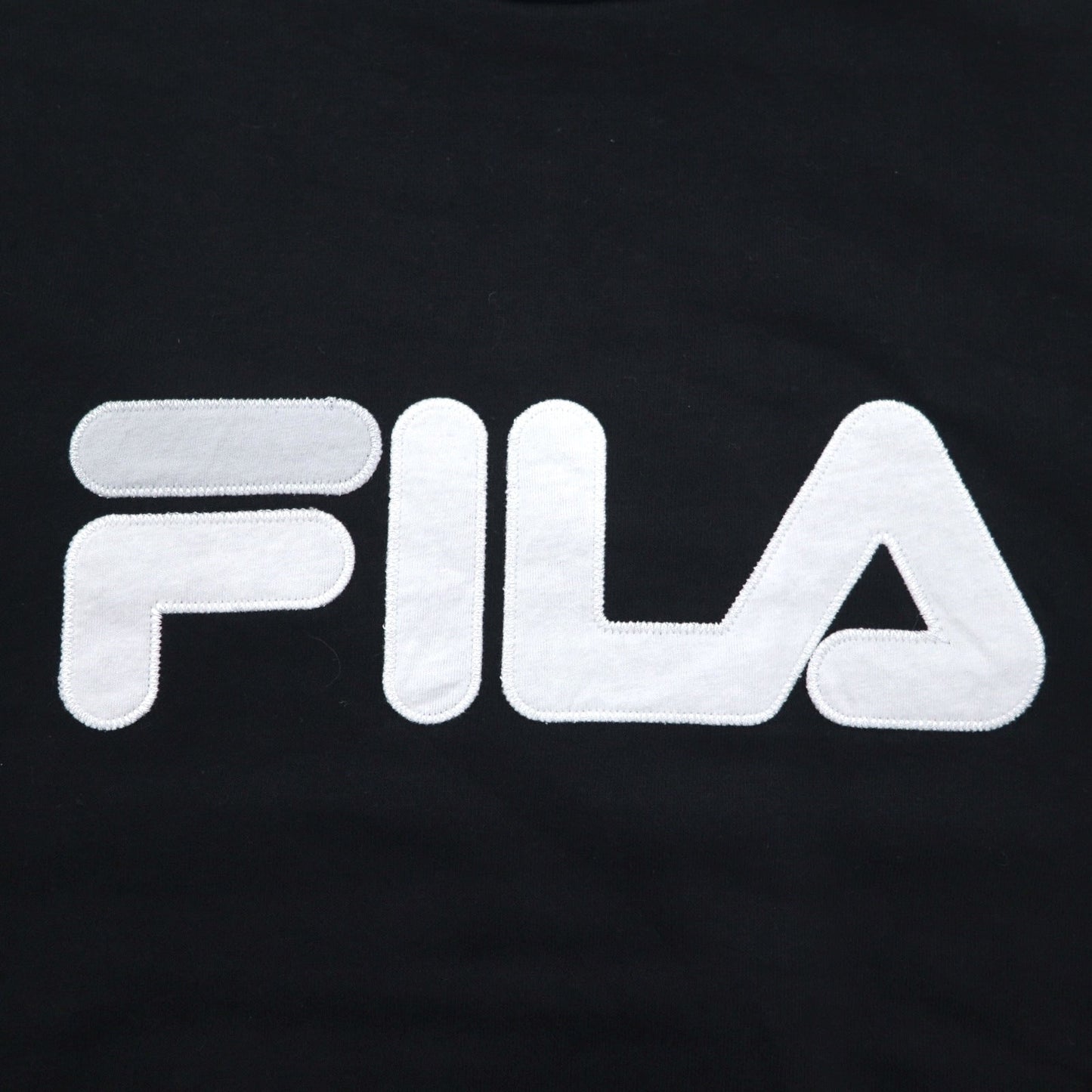 FILA クルーネック スウェット XL ブラック コットン クラシック ロゴプリント
