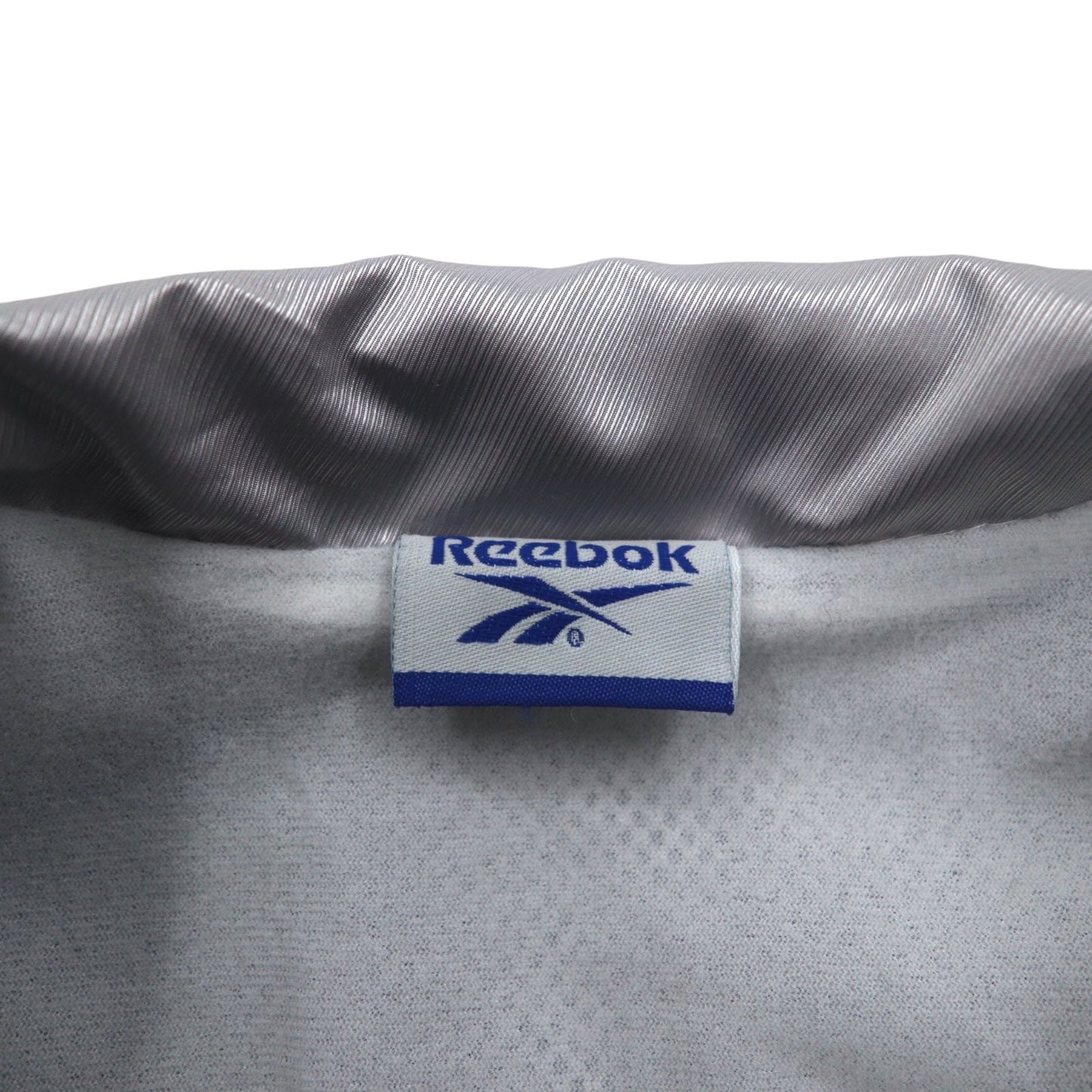 Reebok 90年代 ナイロンジャケット トラックジャケット ジャージ L ブラック グレー ロゴ刺繍