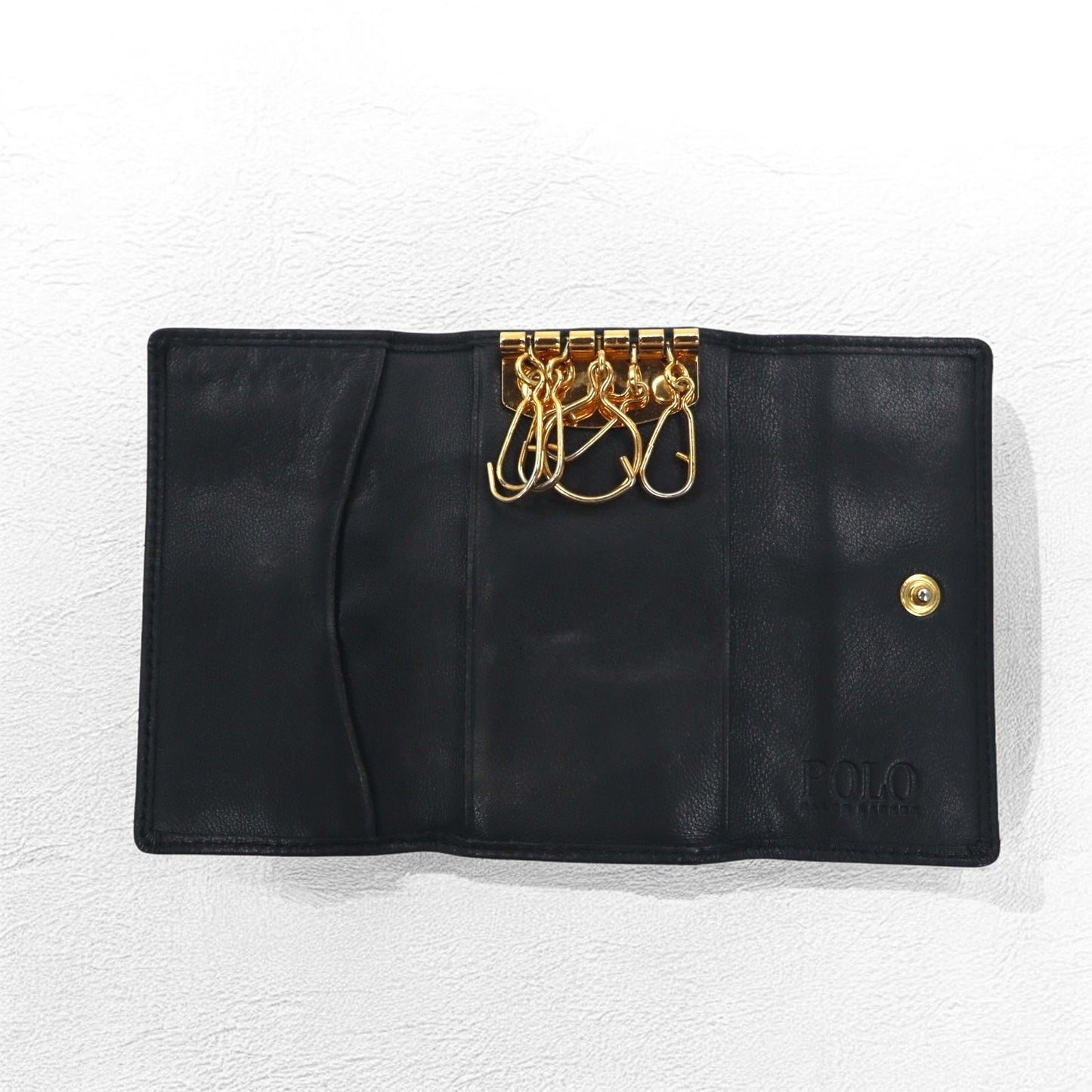 POLO RALPH LAUREN 5連 キーケース ブラック レザー ビッグポニー