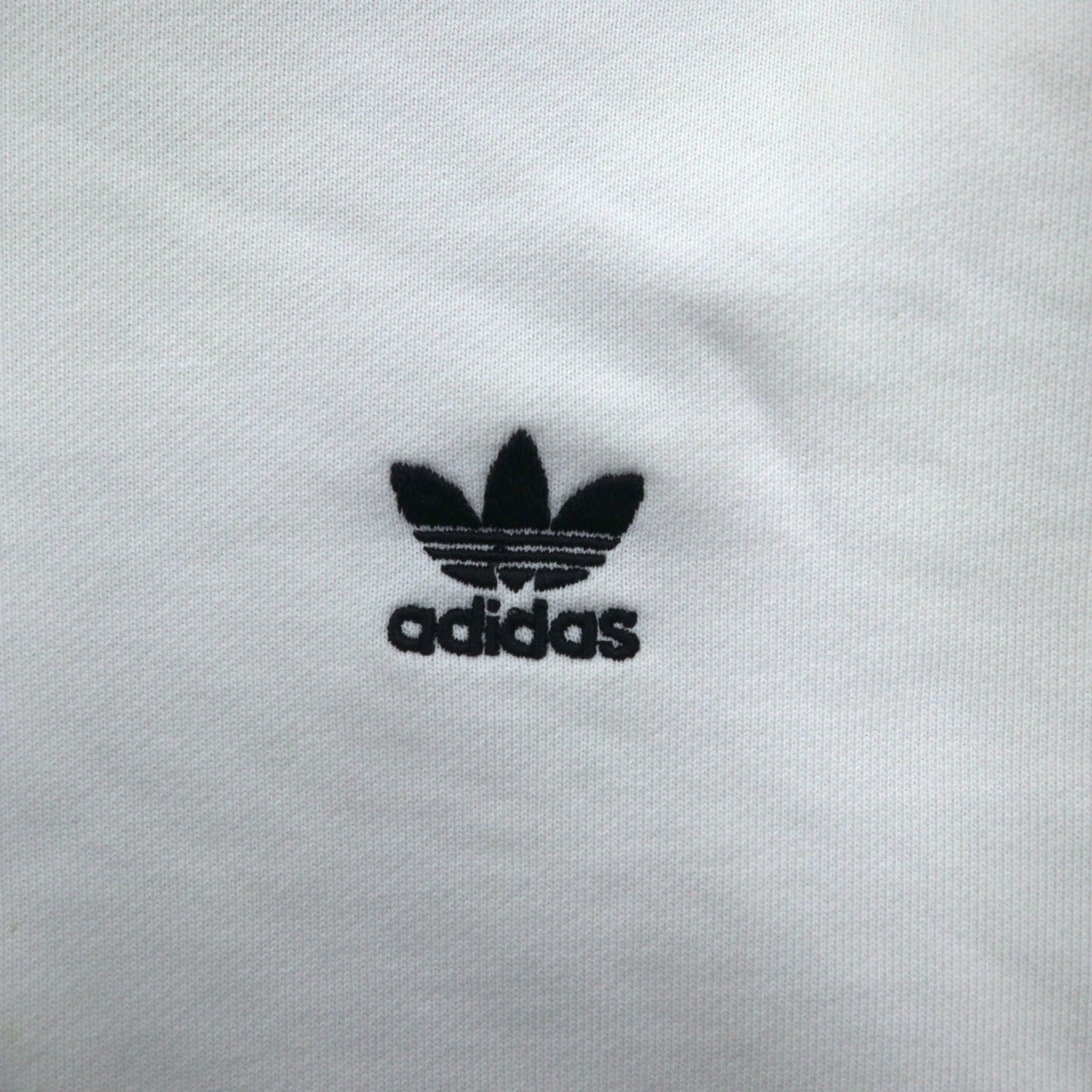 adidas originals クロップド ショート丈 パーカー XL ホワイト トレフォイルロゴ 3ストライプ ED7555