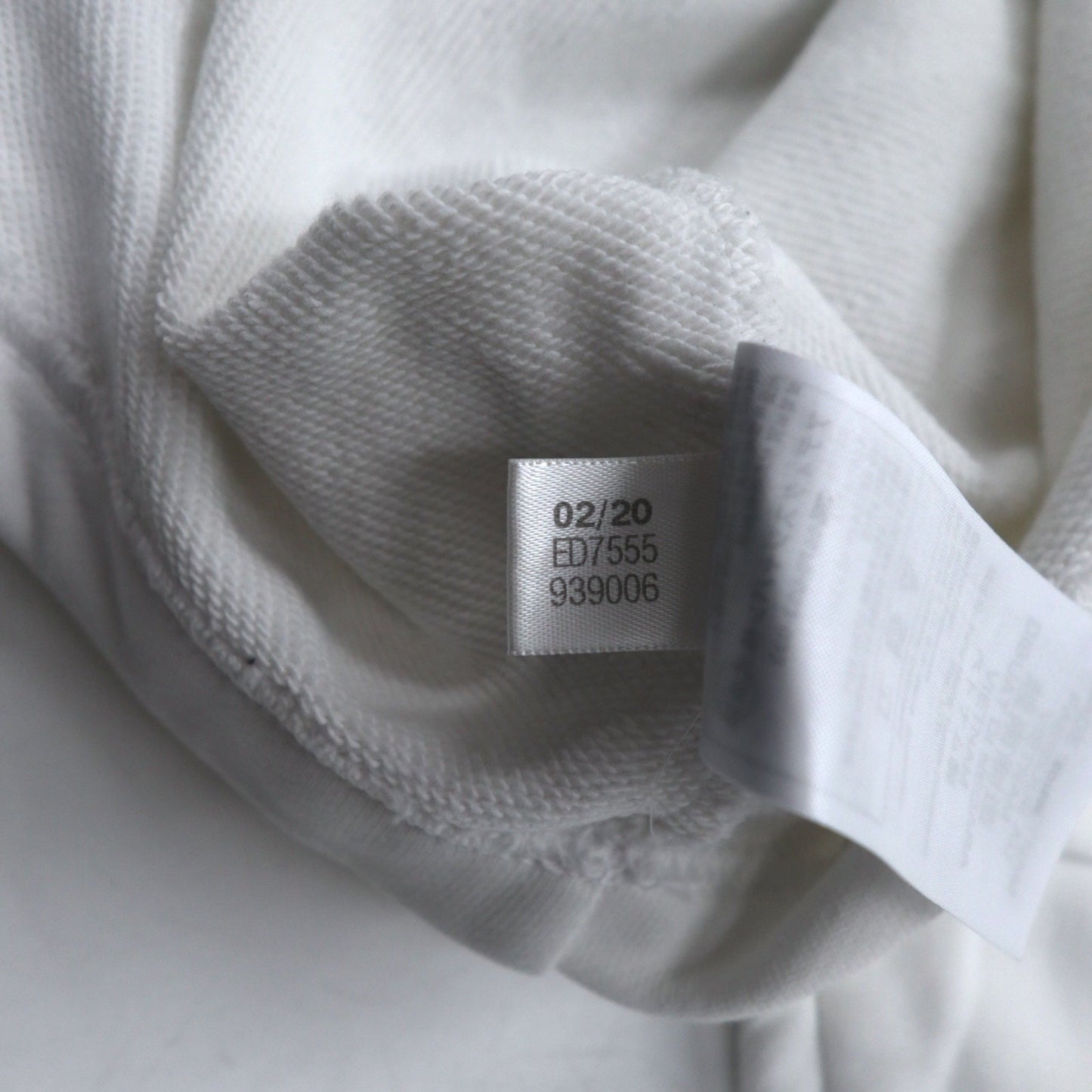 adidas originals クロップド ショート丈 パーカー XL ホワイト トレフォイルロゴ 3ストライプ ED7555