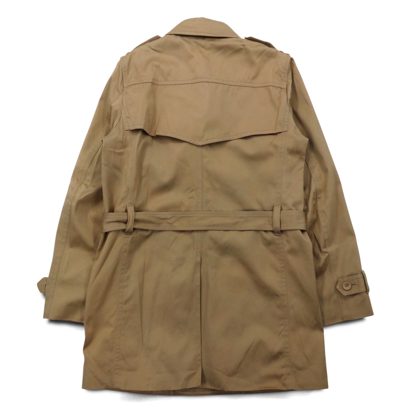 UNTITLED MEN ダブルブレスト トレンチコート L ベージュ コットン ウエストベルト付き