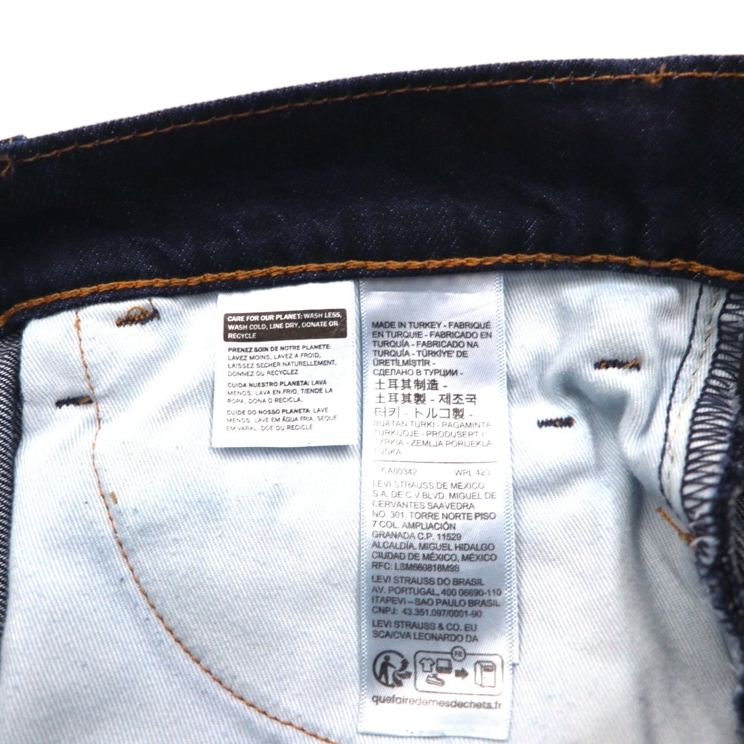 Levi's PREMIUM スタプレ STA-PREST フレア デニムパンツ M ブルー ダークインディゴ A35520008 トルコ製 未使用品