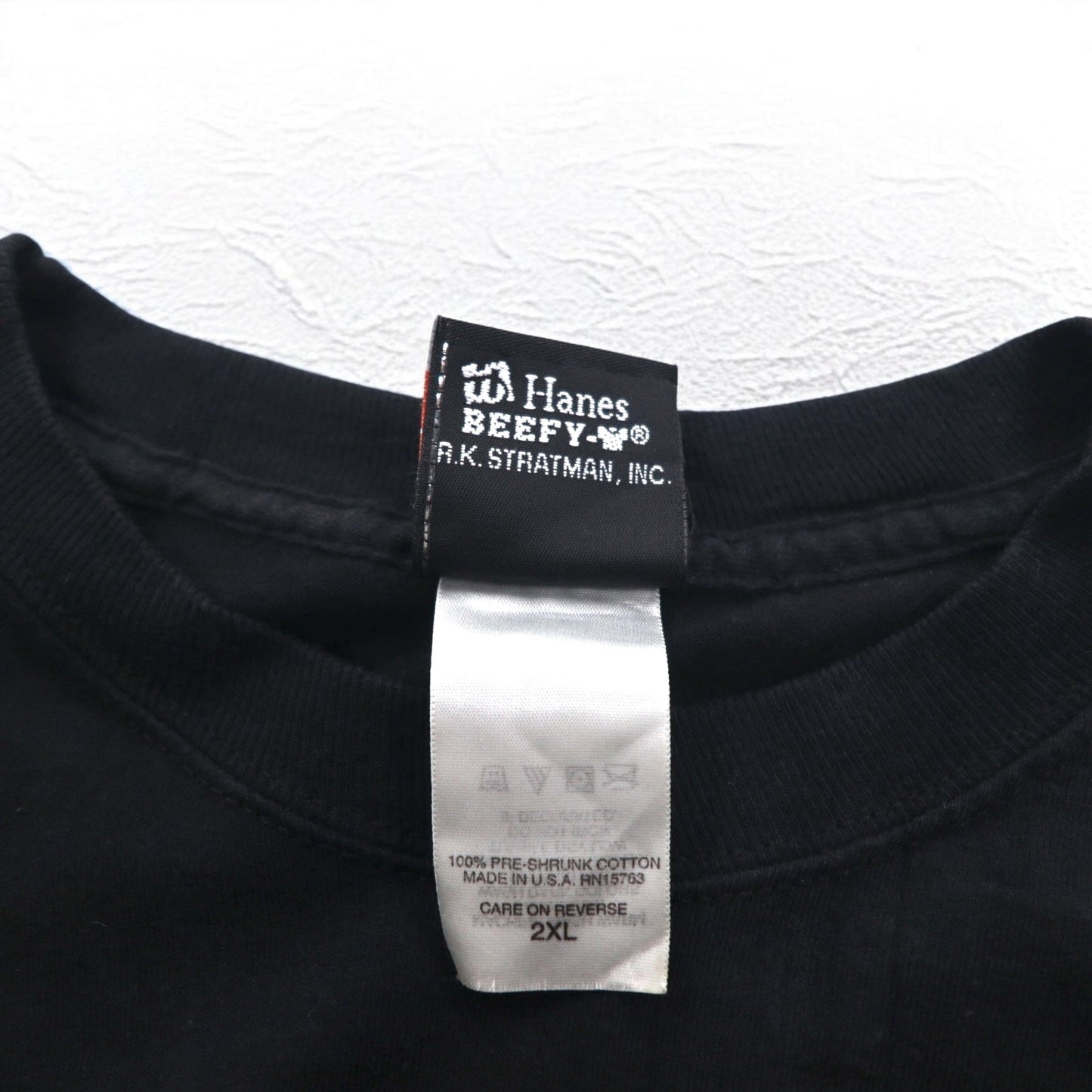 HARLEY DAVIDSON 00年代 USA製 ブルー ファイヤーパターン 両面プリント Tシャツ 2XL ブラック SOMERSET ビッグサイズ