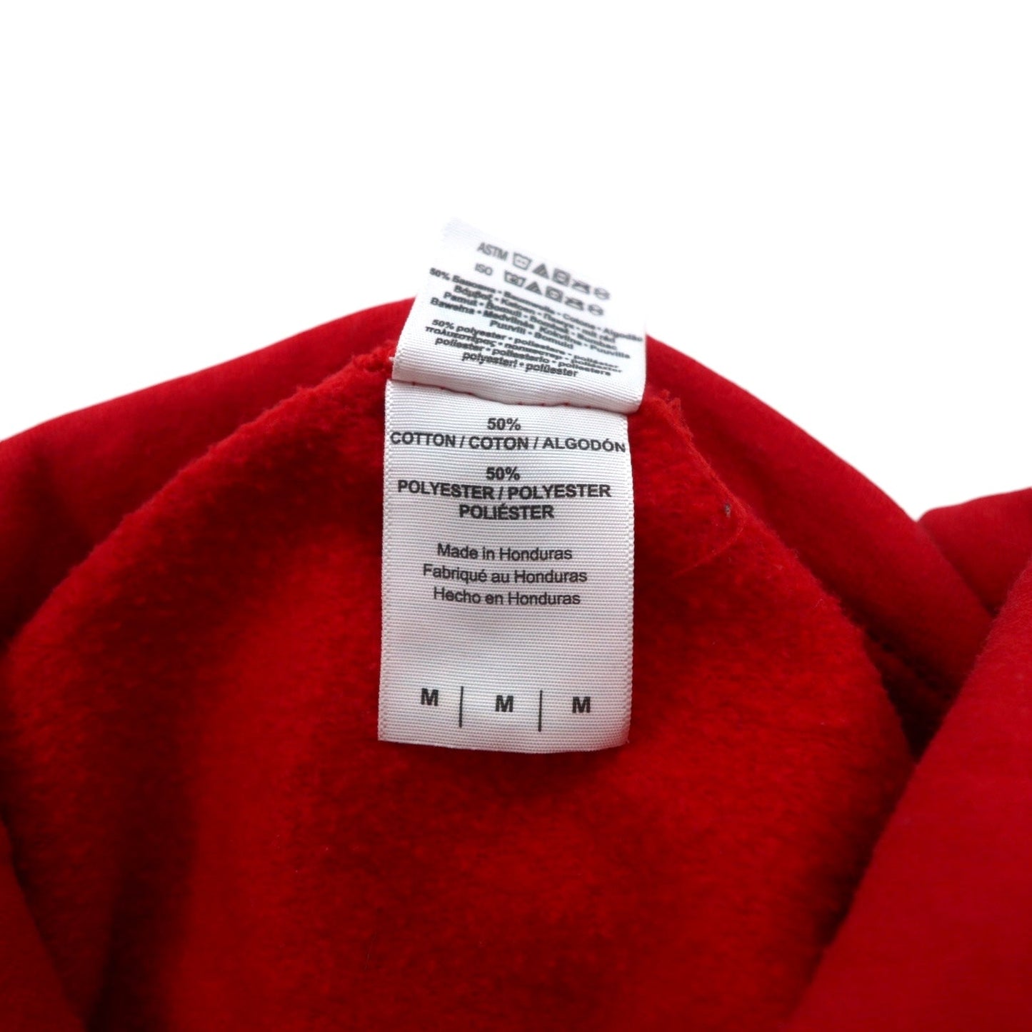 GILDAN プルオーバー パーカー M レッド コットン 裏起毛 EAST PATRIOTS OLDHAM