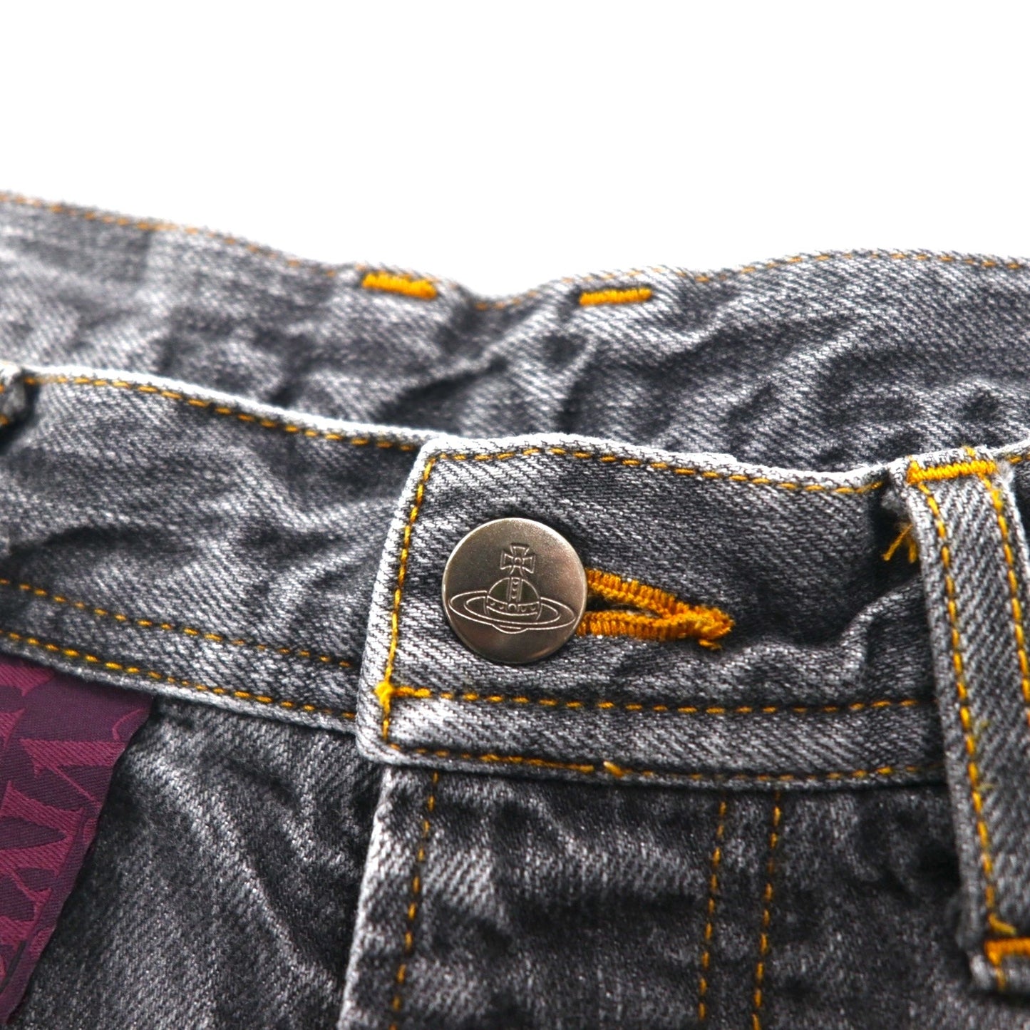 VIVIENNE WESTWOOD MAN オーブ 刺繍 デニムパンツ M グレー コットン 日本製