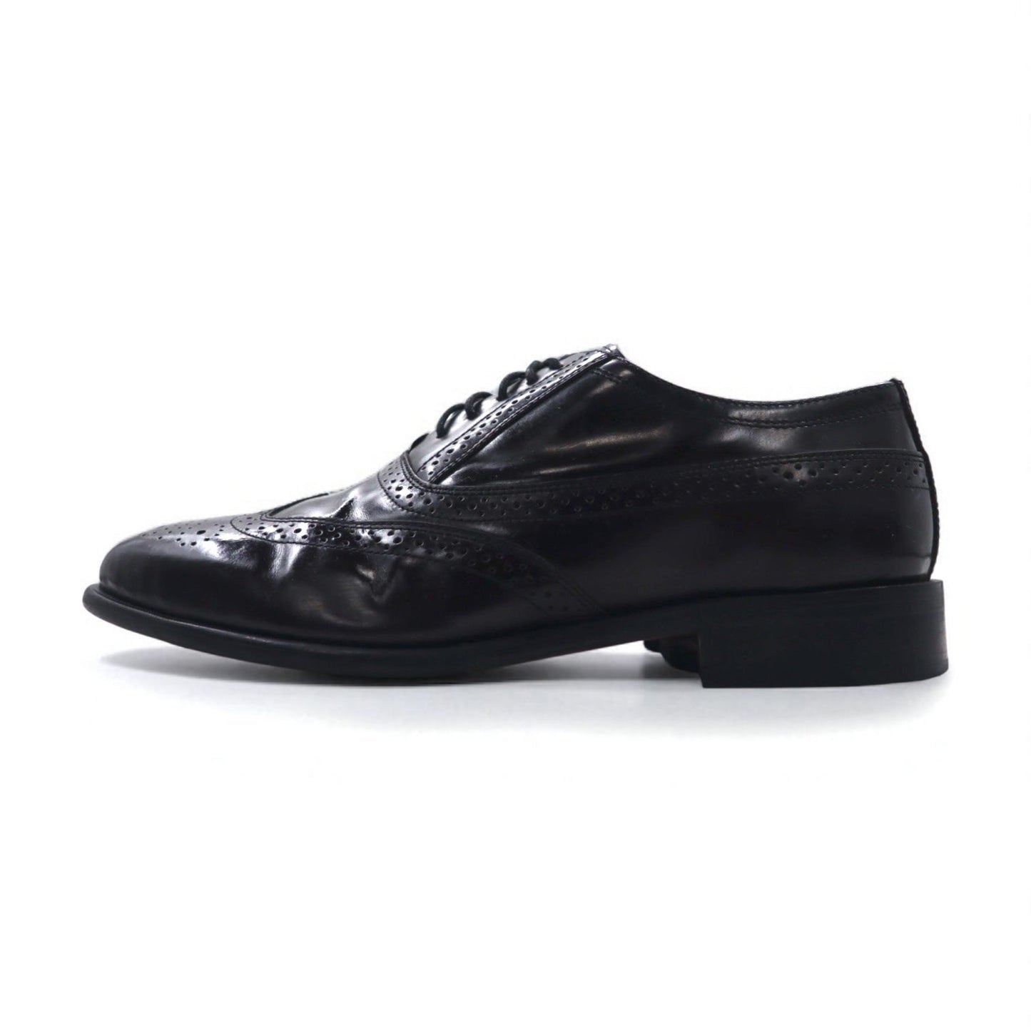 NUNN BUSH 90年代 ウイングチップ フルブローグ ドレスシューズ 26cm ブラウン レザー メダリオン 83299 05