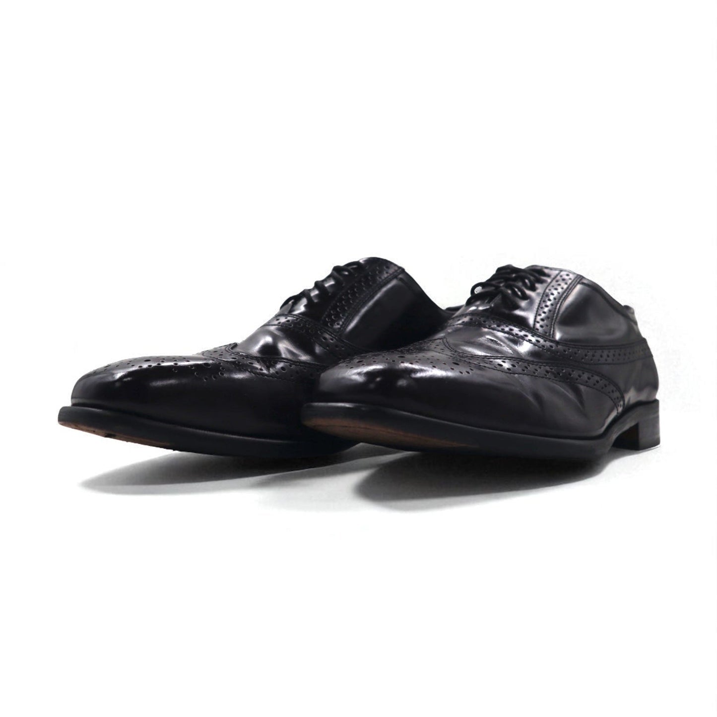 NUNN BUSH 90年代 ウイングチップ フルブローグ ドレスシューズ 26cm ブラウン レザー メダリオン 83299 05