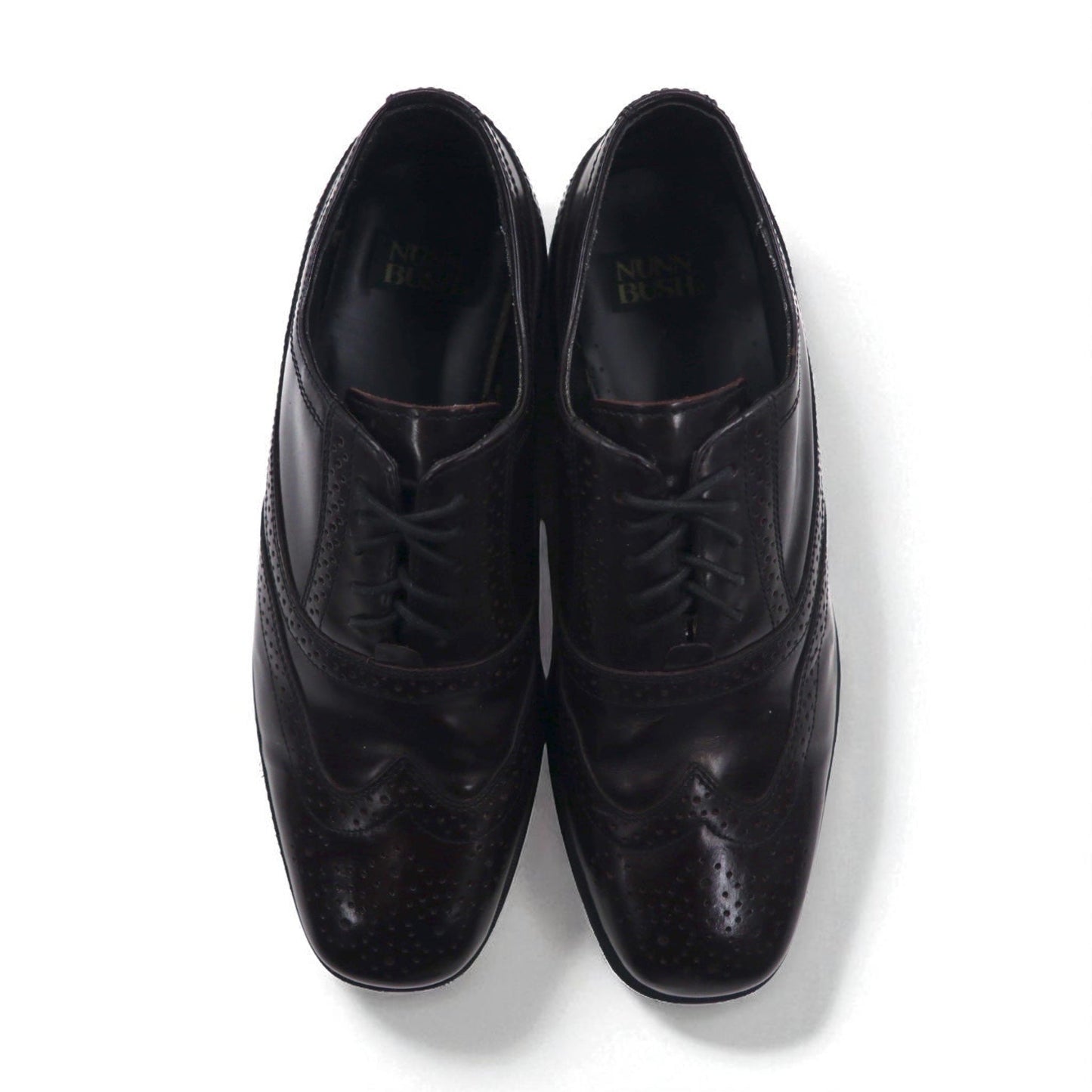 NUNN BUSH 90年代 ウイングチップ フルブローグ ドレスシューズ 26cm ブラウン レザー メダリオン 83299 05