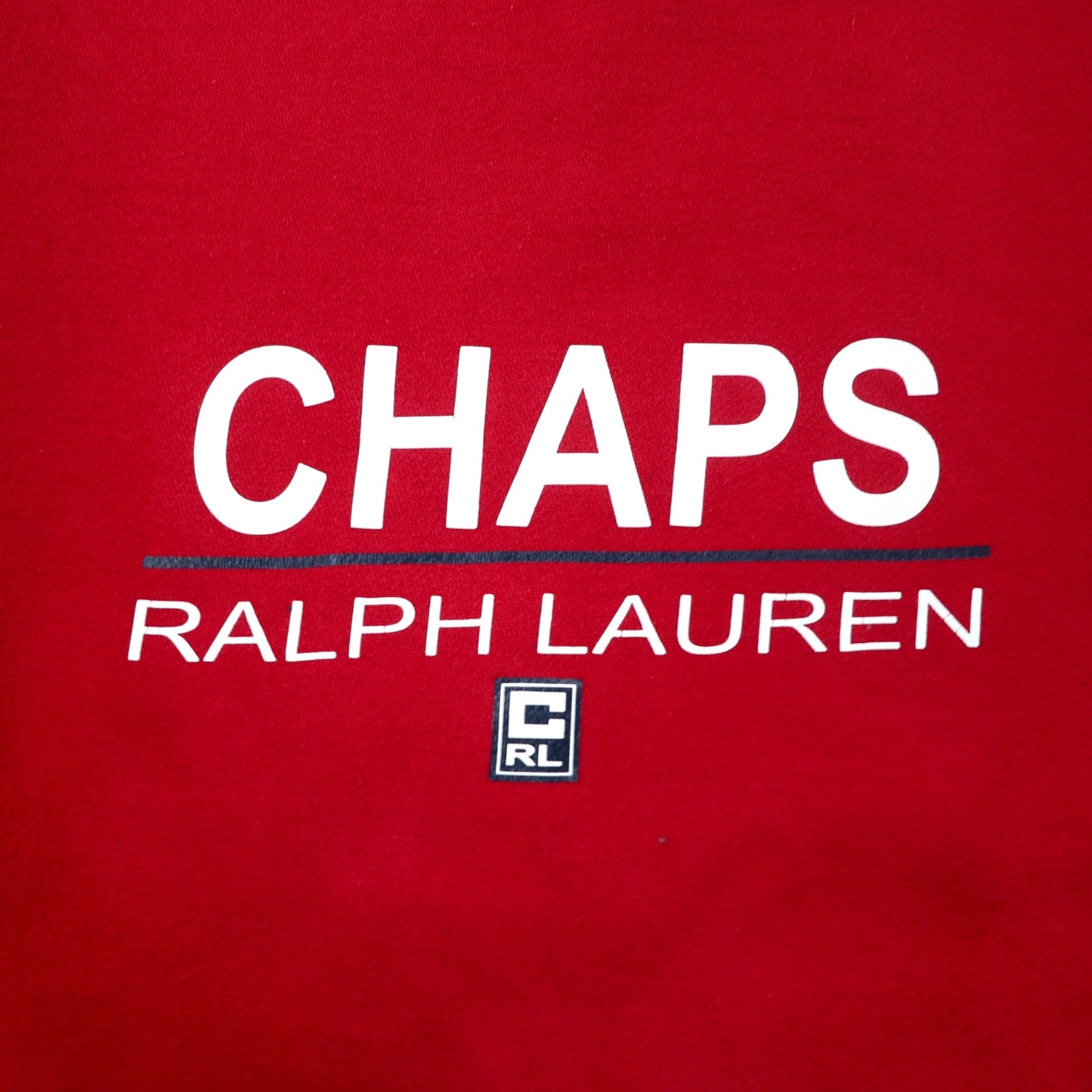 CHAPS RALPH LAUREN 90年代 ロゴプリント スウェット XL レッド コットン 裏起毛 ビッグサイズ