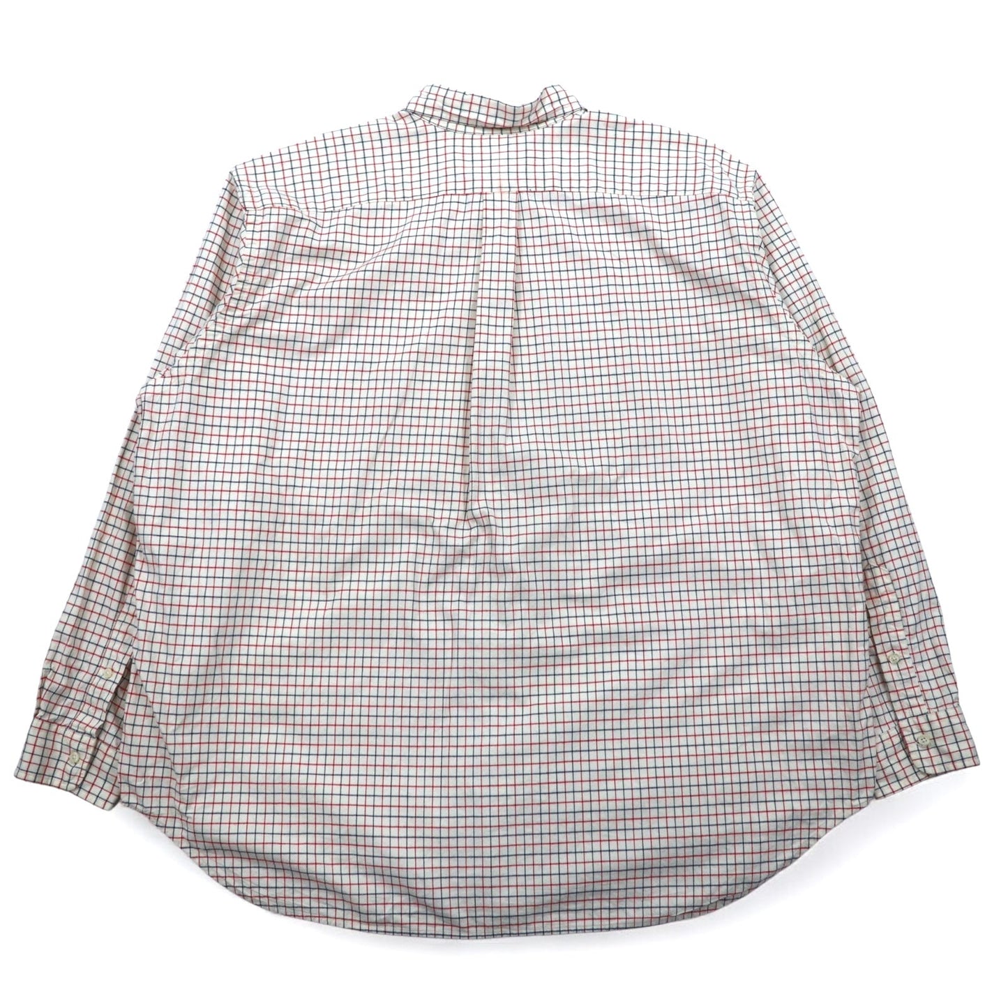 Ralph Lauren 90年代 ビッグサイズ クラシックフィット ボタンダウンシャツ 2XL BIG ホワイト ウィンドペンチェック コットン スモールポニー刺繍