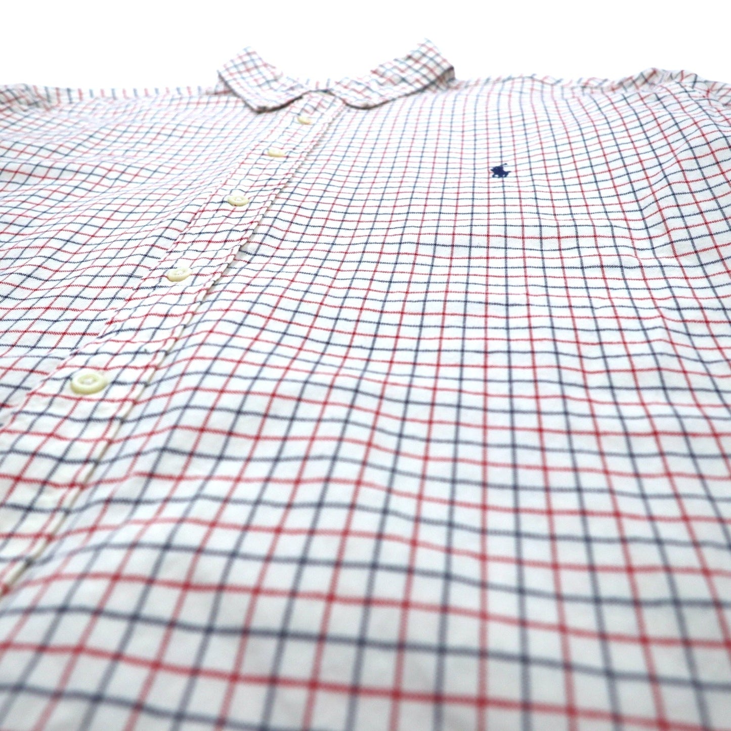 Ralph Lauren 90年代 ビッグサイズ クラシックフィット ボタンダウンシャツ 2XL BIG ホワイト ウィンドペンチェック コットン スモールポニー刺繍