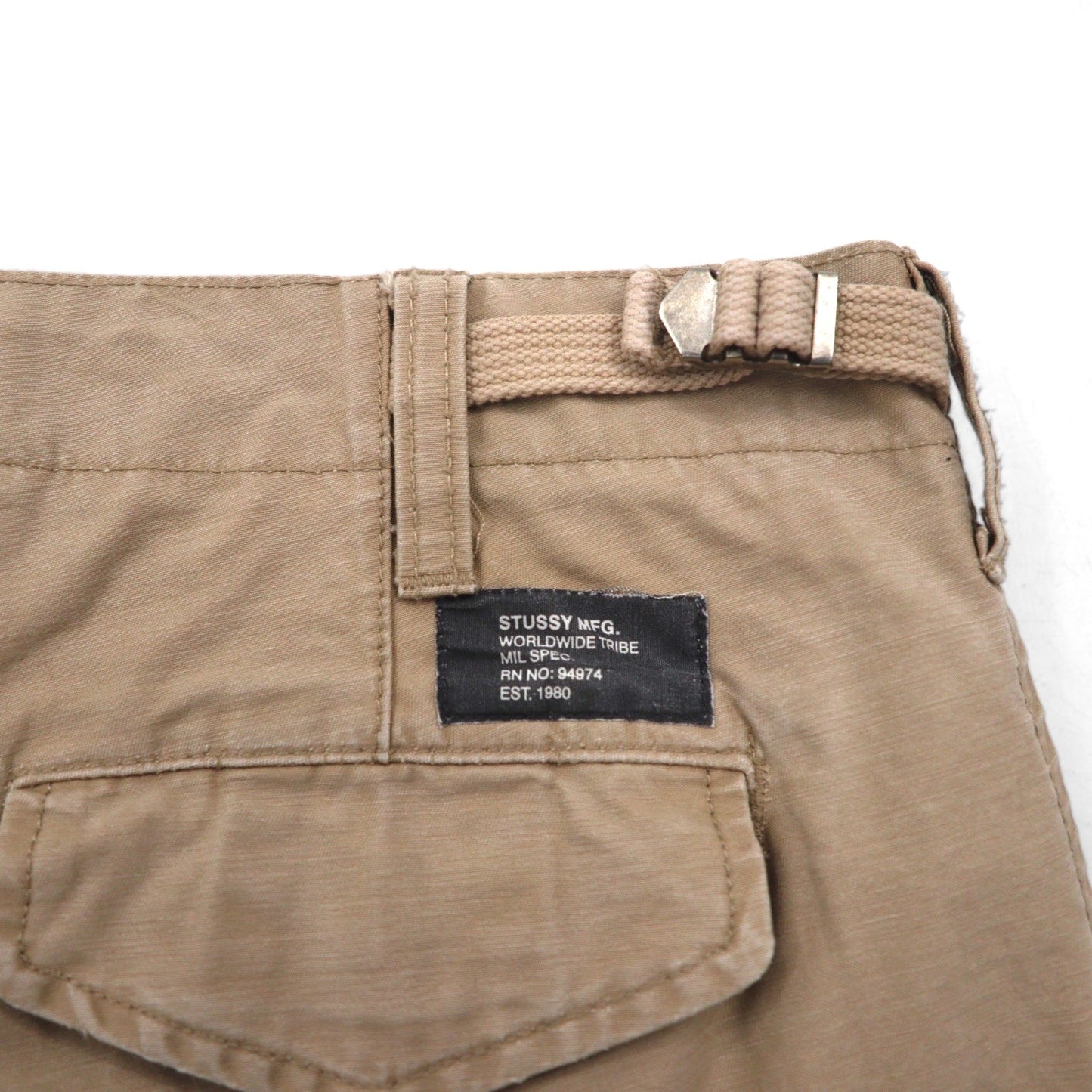 STUSSY カーゴ ショートパンツ ハーフパンツ M ベージュ コットン