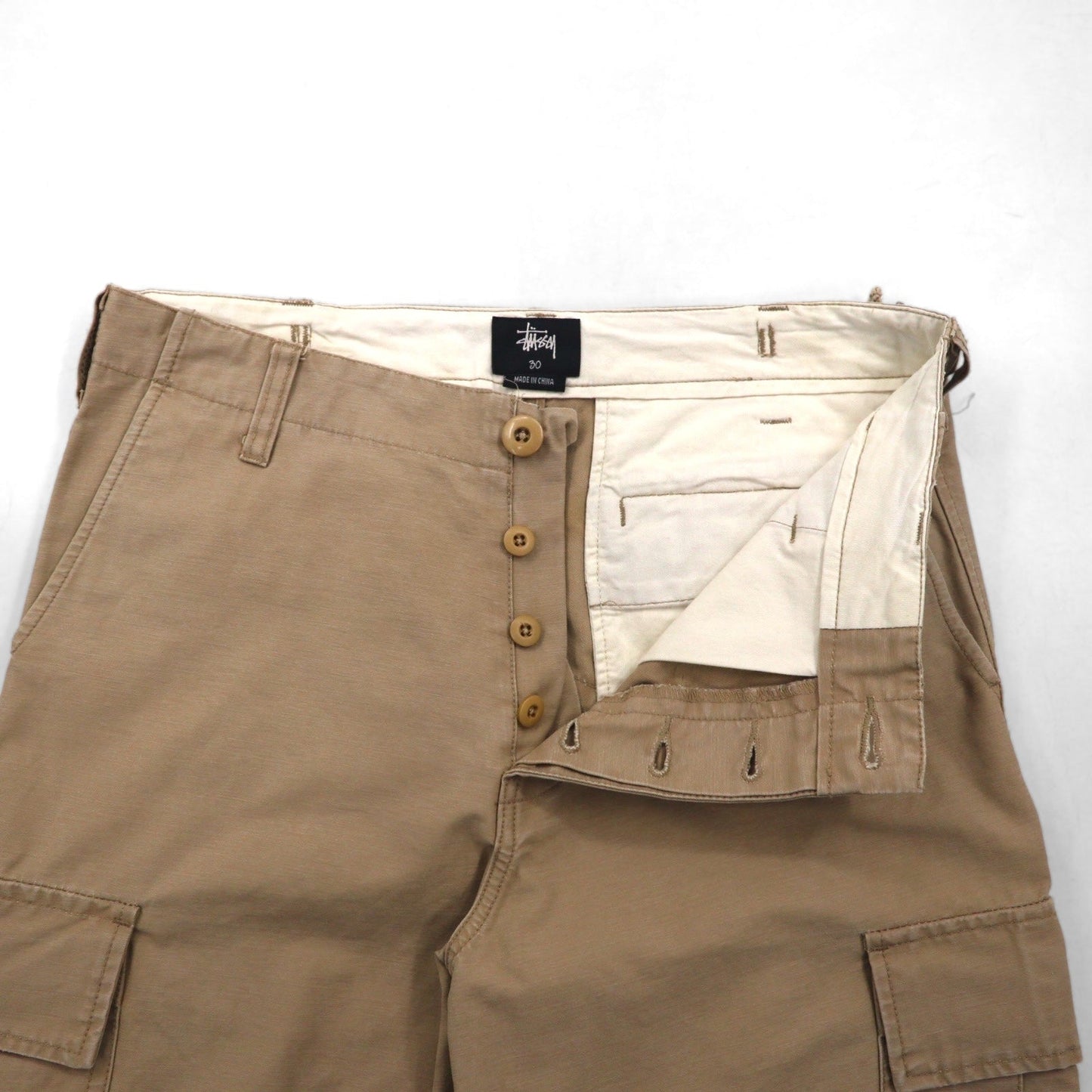STUSSY カーゴ ショートパンツ ハーフパンツ M ベージュ コットン