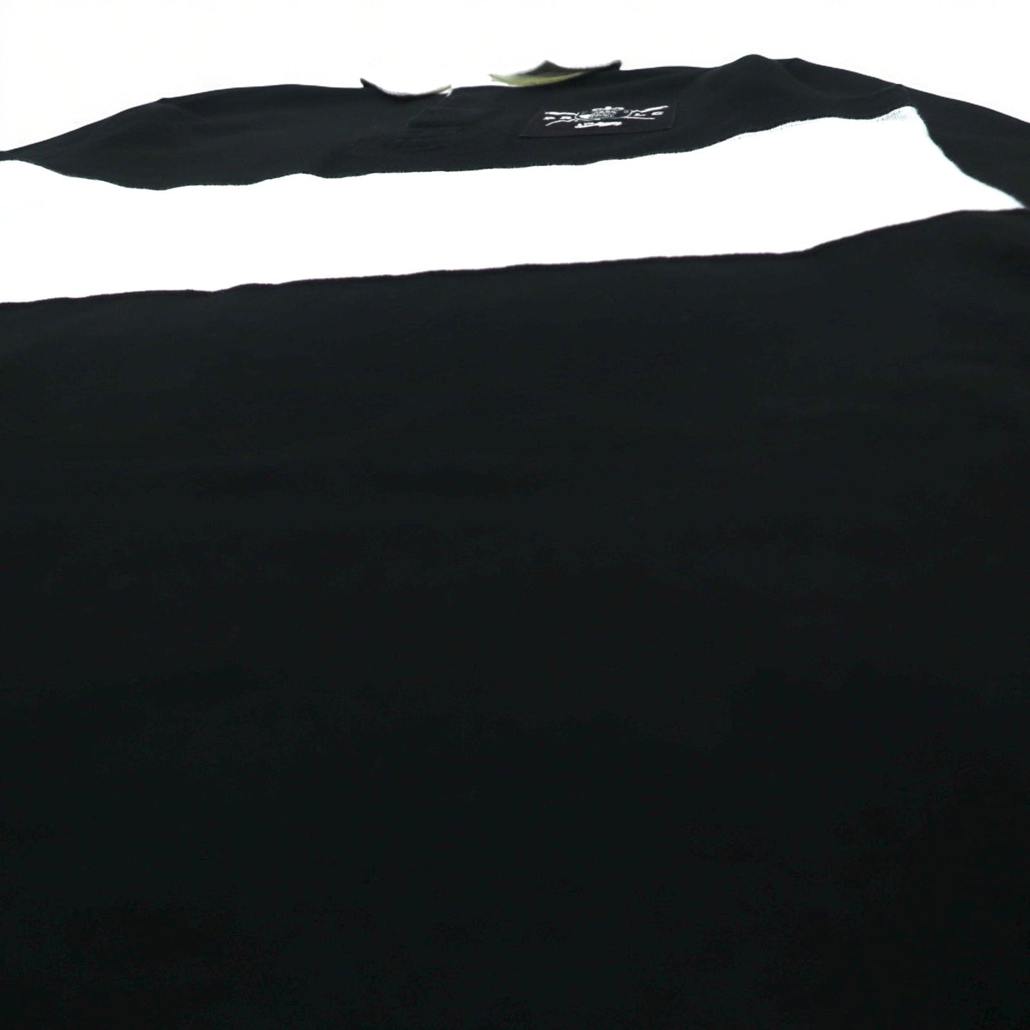 POLO RALPH LAUREN ラガーシャツ ワンピース FREE ブラック コットン エンブレムロゴ刺繍