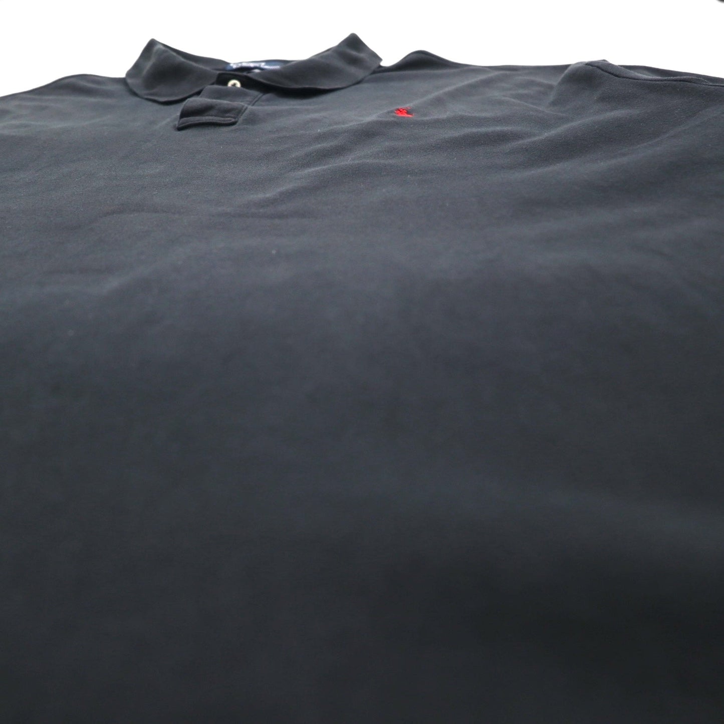 Polo by Ralph Lauren ポロシャツ 2XL BIG ブラック コットン スモールポニー刺繍 ビッグサイズ スリランカ製