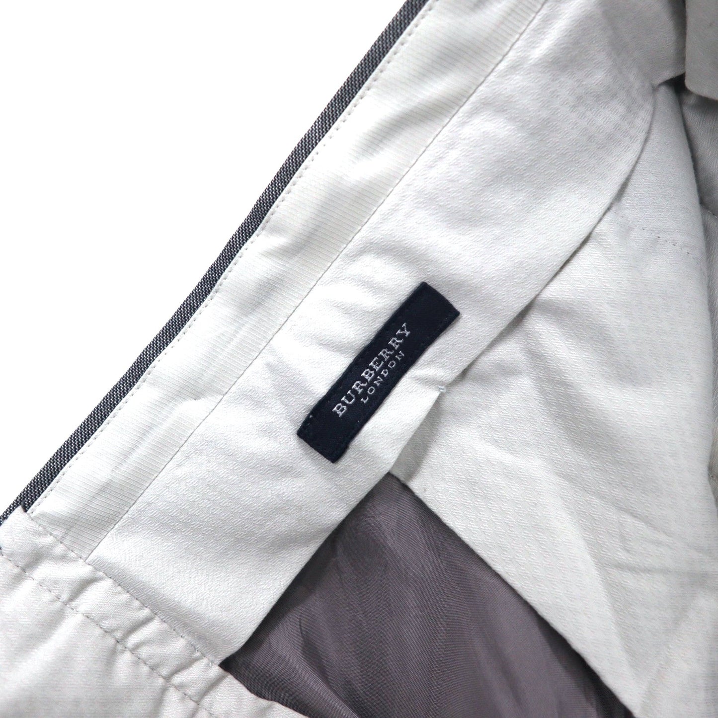 BURBERRY 2タック スラックスパンツ 91 グレー ウール シルク混 日本製