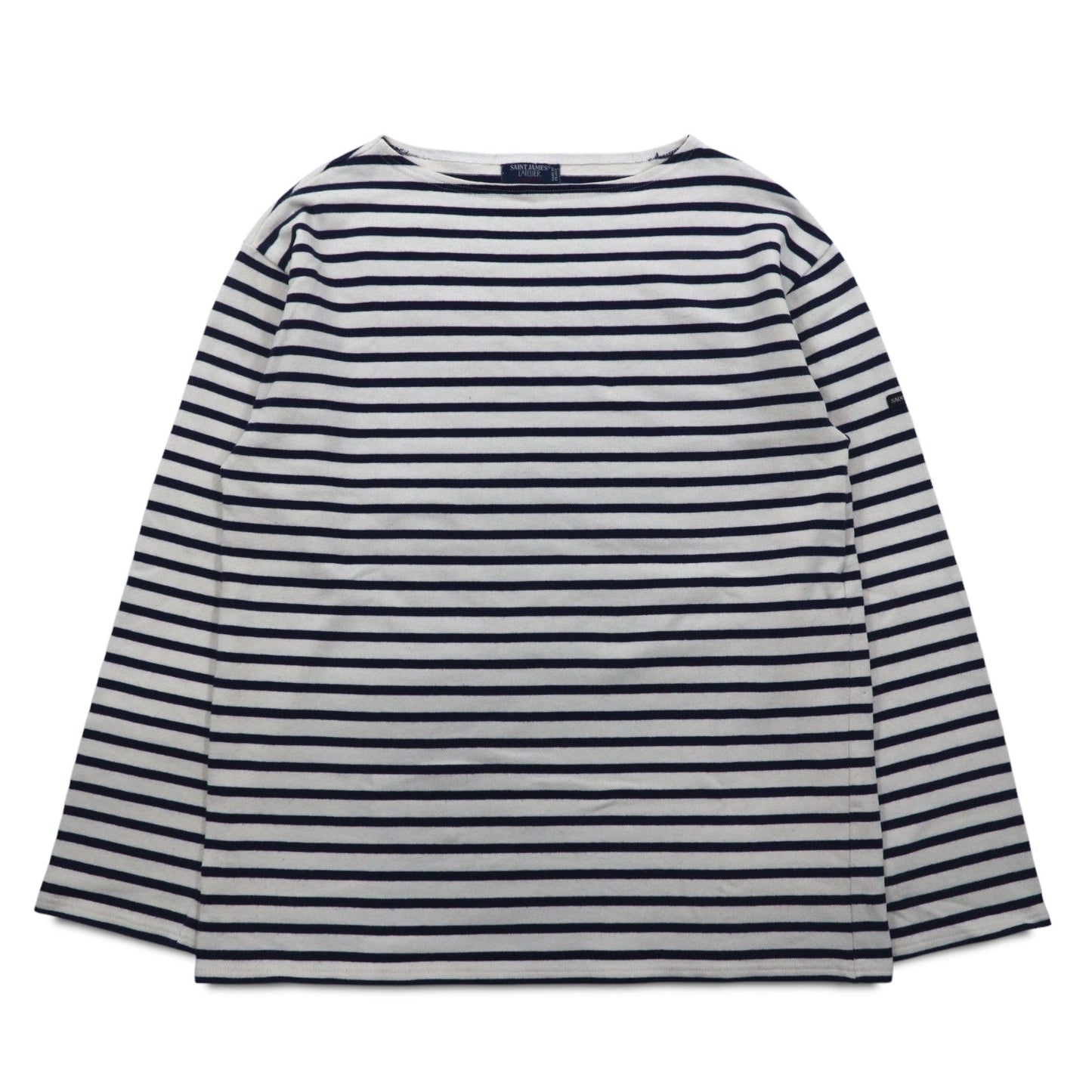 SAINT JAMES L'ATELIER フランス製 バスクシャツ ボートネック L ホワイト ネイビー ボーダー