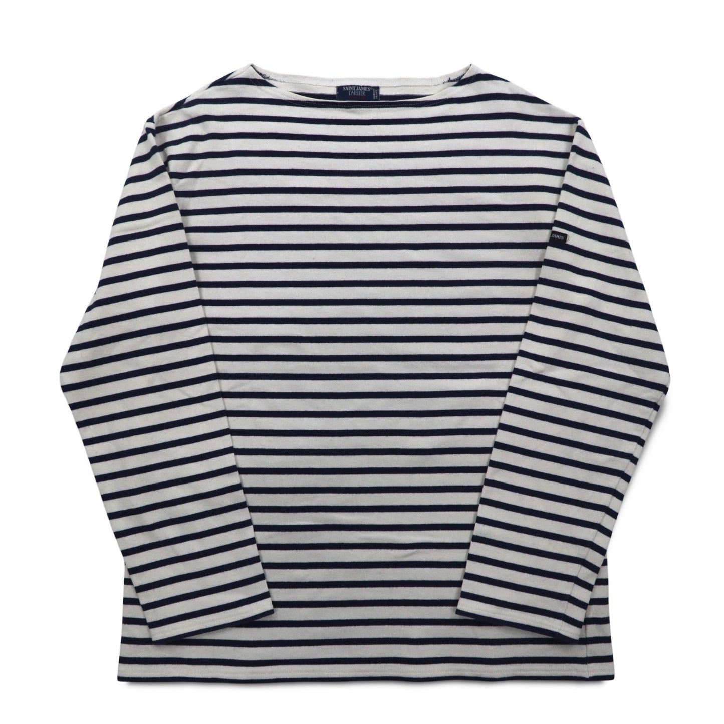 SAINT JAMES L'ATELIER フランス製 バスクシャツ ボートネック L ホワイト ネイビー ボーダー