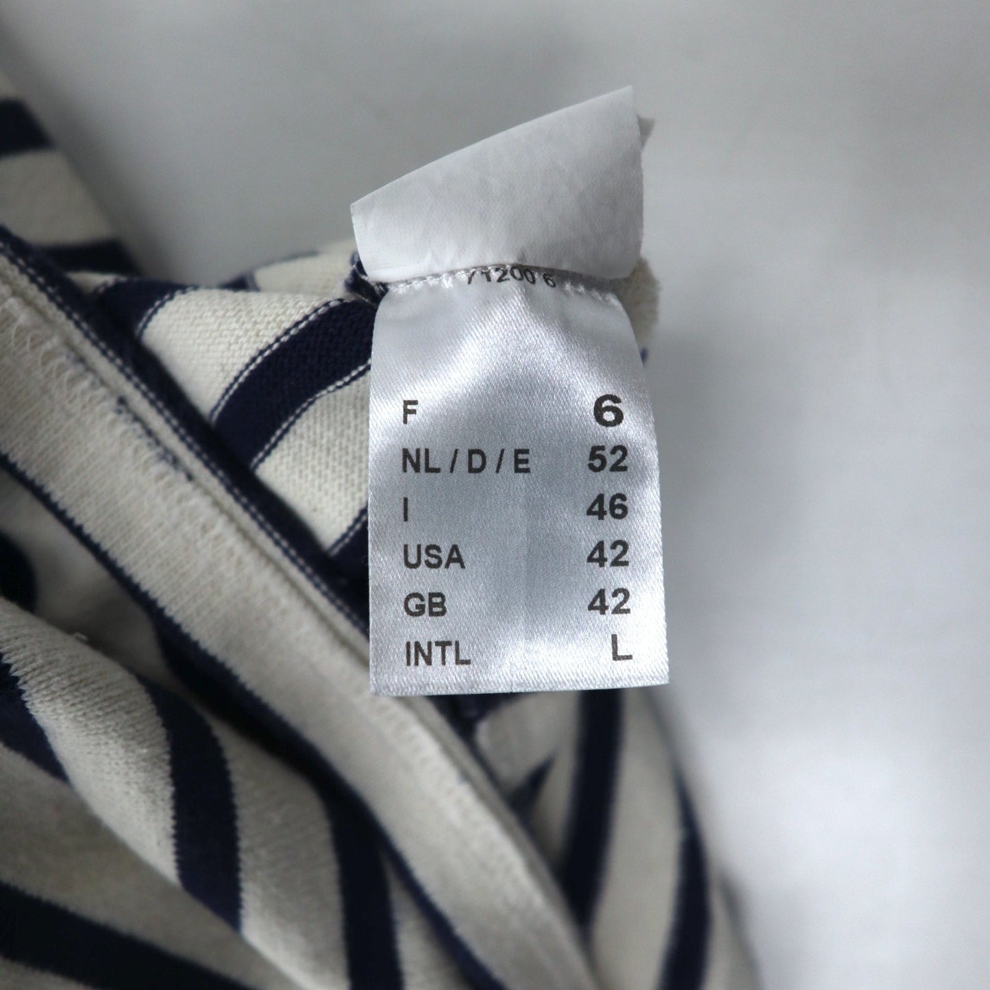 SAINT JAMES L'ATELIER フランス製 バスクシャツ ボートネック L ホワイト ネイビー ボーダー