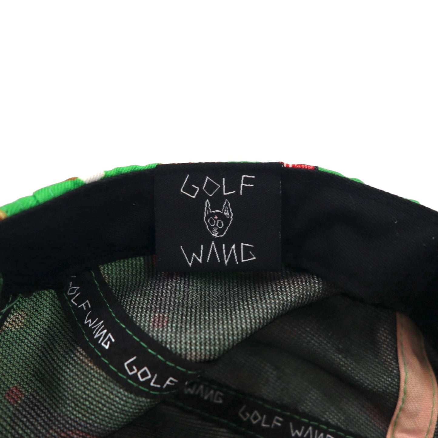 GOLF WANG ジェットキャップ FREE ベルト グリーン 総柄 チキン ワッフル Chicken and Waffle Camp Hat!