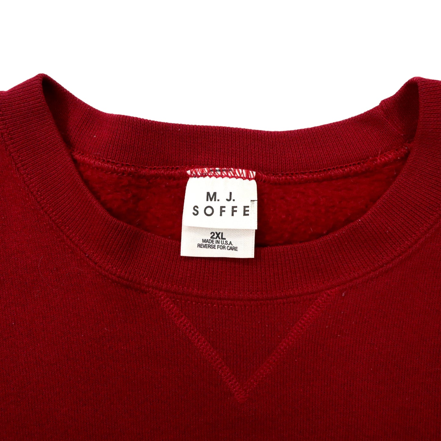 USA製 M.J.SOFEE 90年代 ビッグサイズ カレッジプリント スウェット 2XL レッド コットン 裏起毛 OKLAHOMA SOONERS