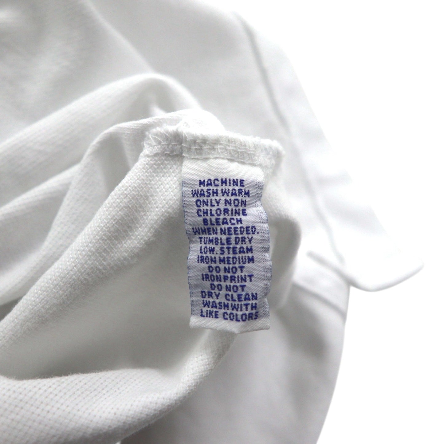 Polo by Ralph Lauren 90年代 ポロベア 胸ポケット ポロシャツ L ホワイト 鹿の子 ワンポイント刺繍
