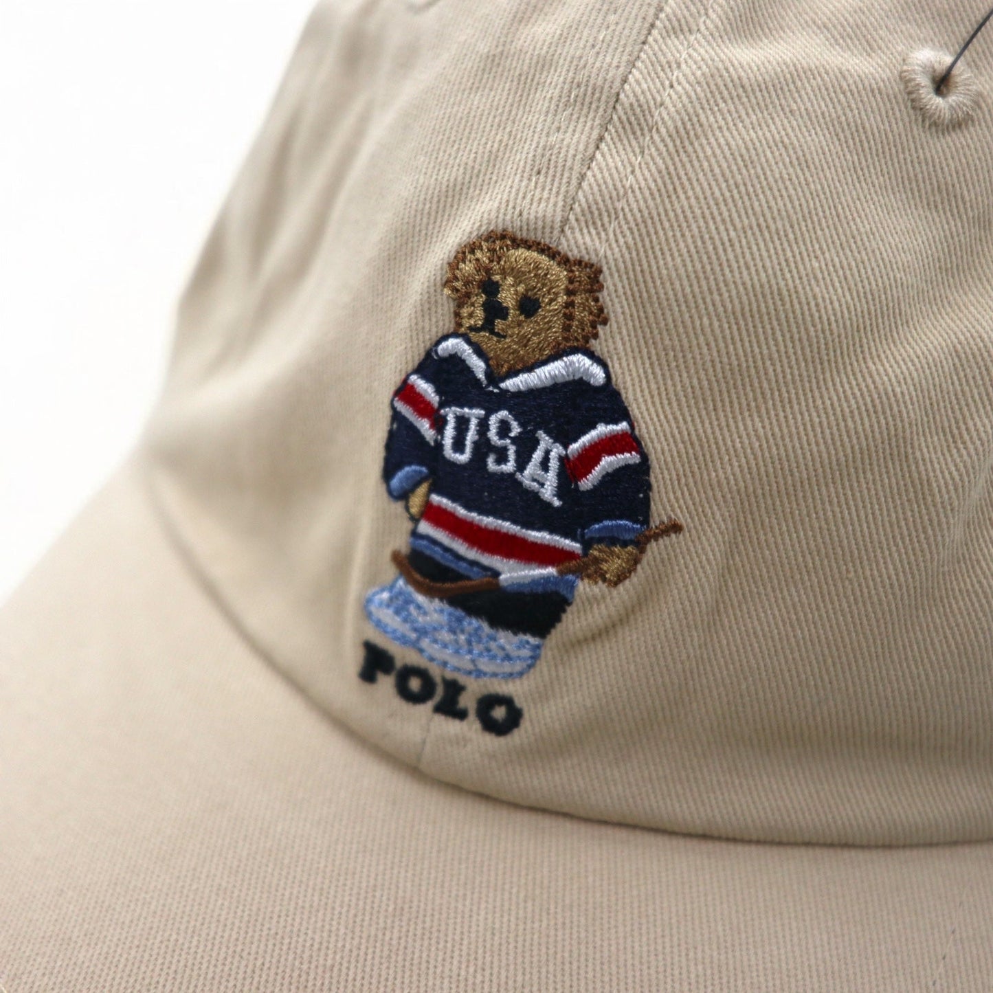 POLO RALPH LAUREN ポロベア ベースボールキャップ ONE ベージュ コットン ロゴ刺繍 710548524004 BSR 未使用品