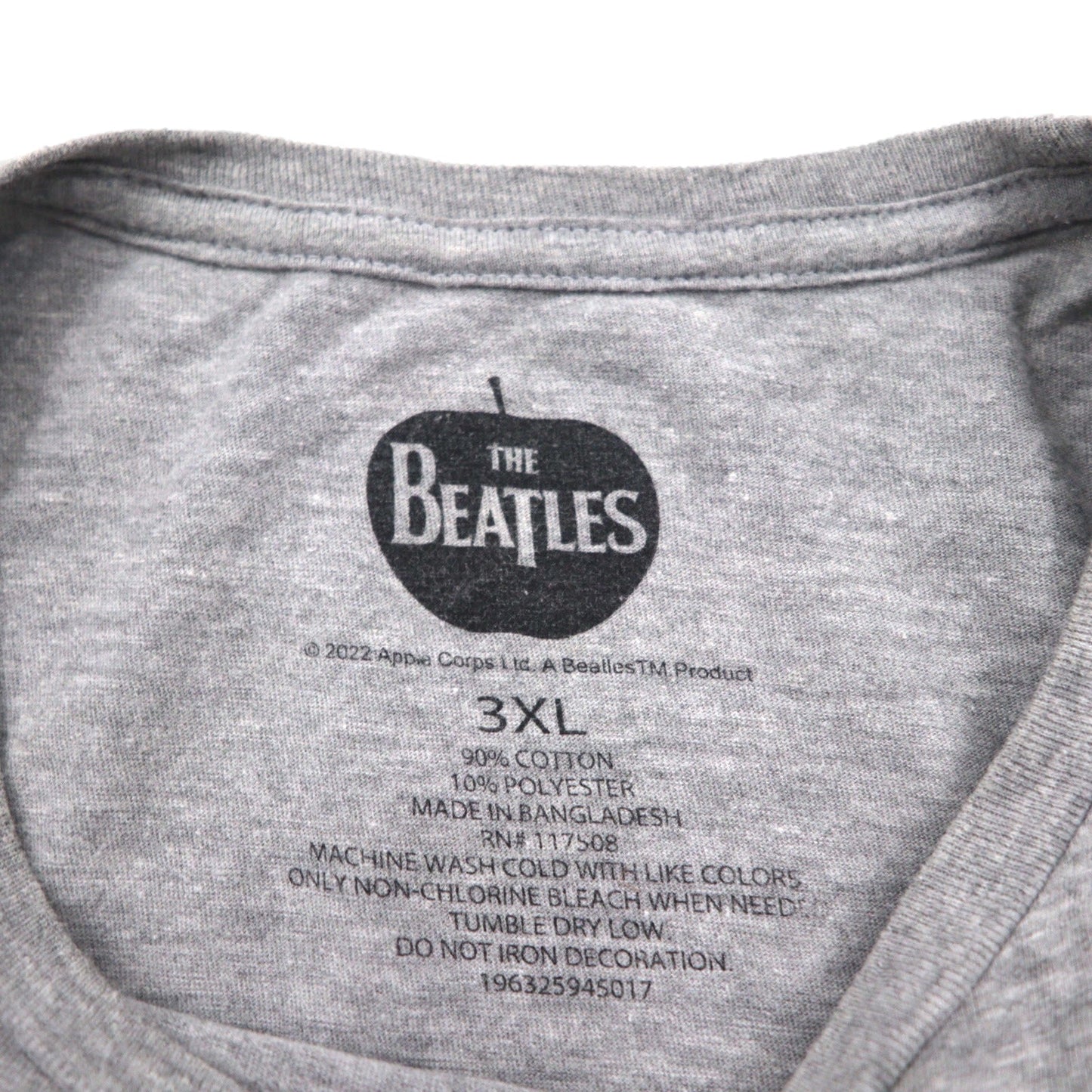 THE BEATLES ビートルズ オフィシャル ロック バンド Tシャツ 3XL グレー コットン ABBEY ROAD アビーロード