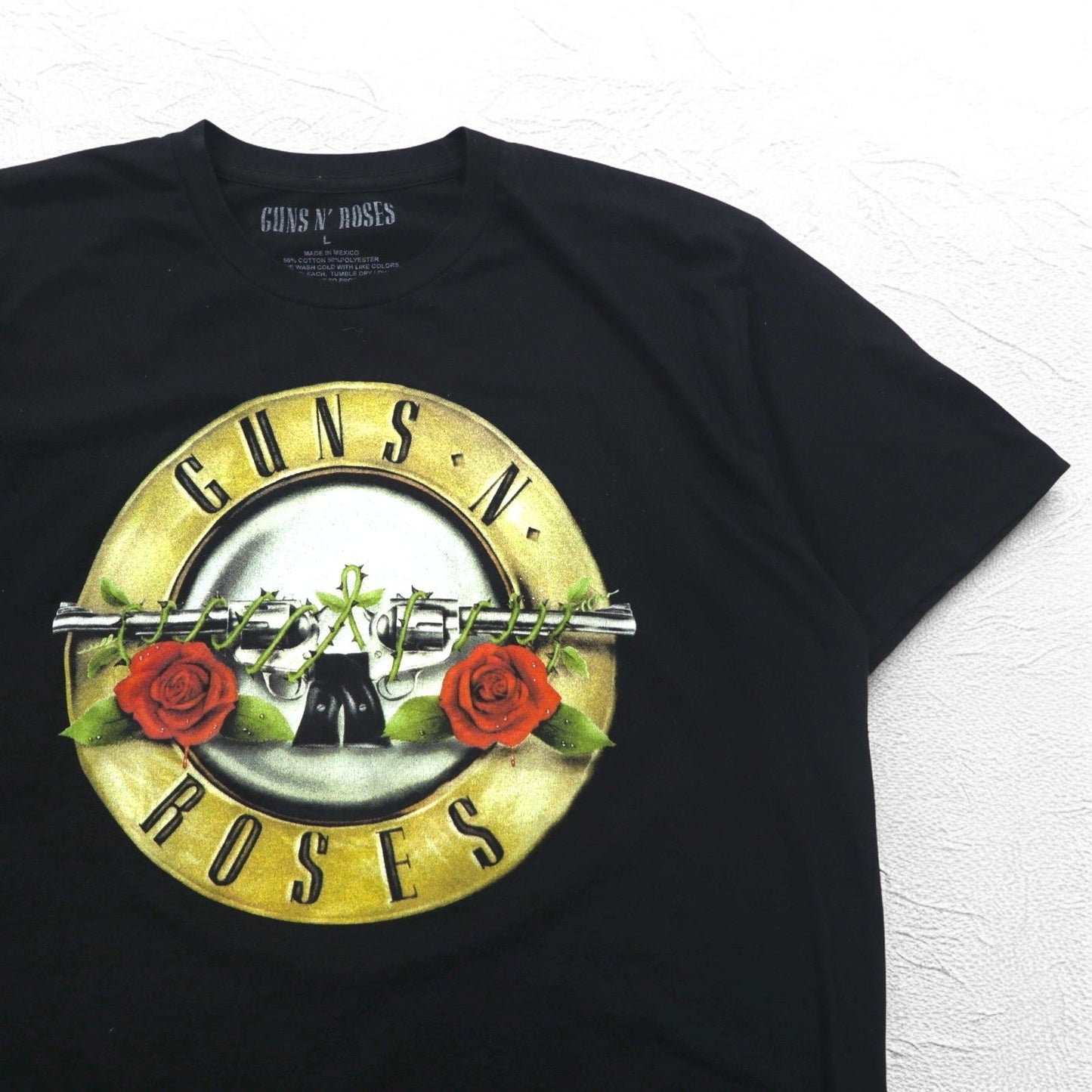 GUNS N' ROSES ガンズアンドローゼス バンド Tシャツ L ブラック コットン メキシコ製