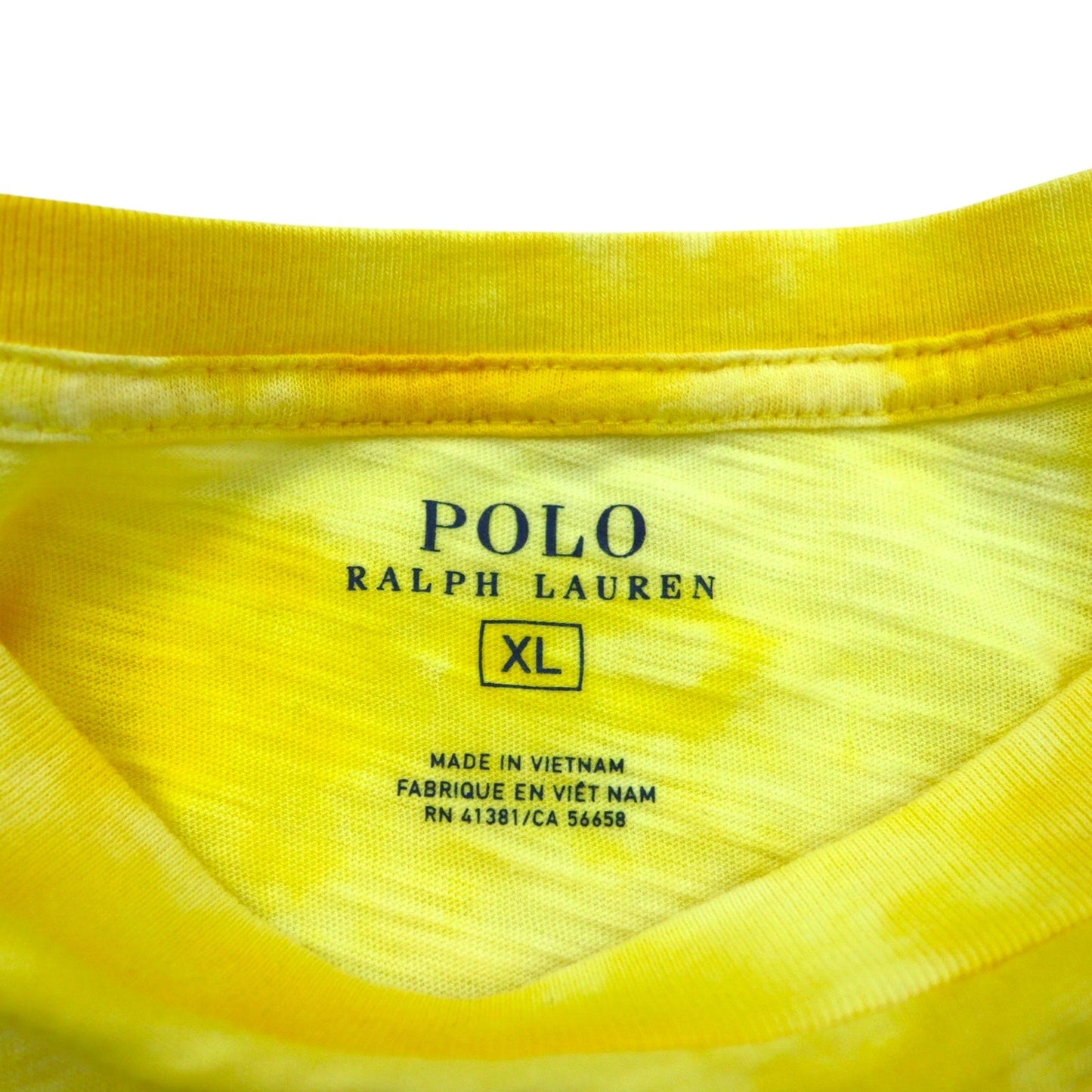 POLO RALPH LAUREN タイダイ ロゴプリントTシャツ XL イエロー コットン