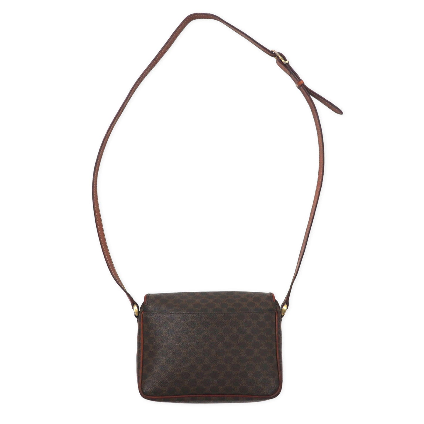 CELINE マカダム ミニショルダーバッグ ブラウン レザー M08 オールド イタリア製