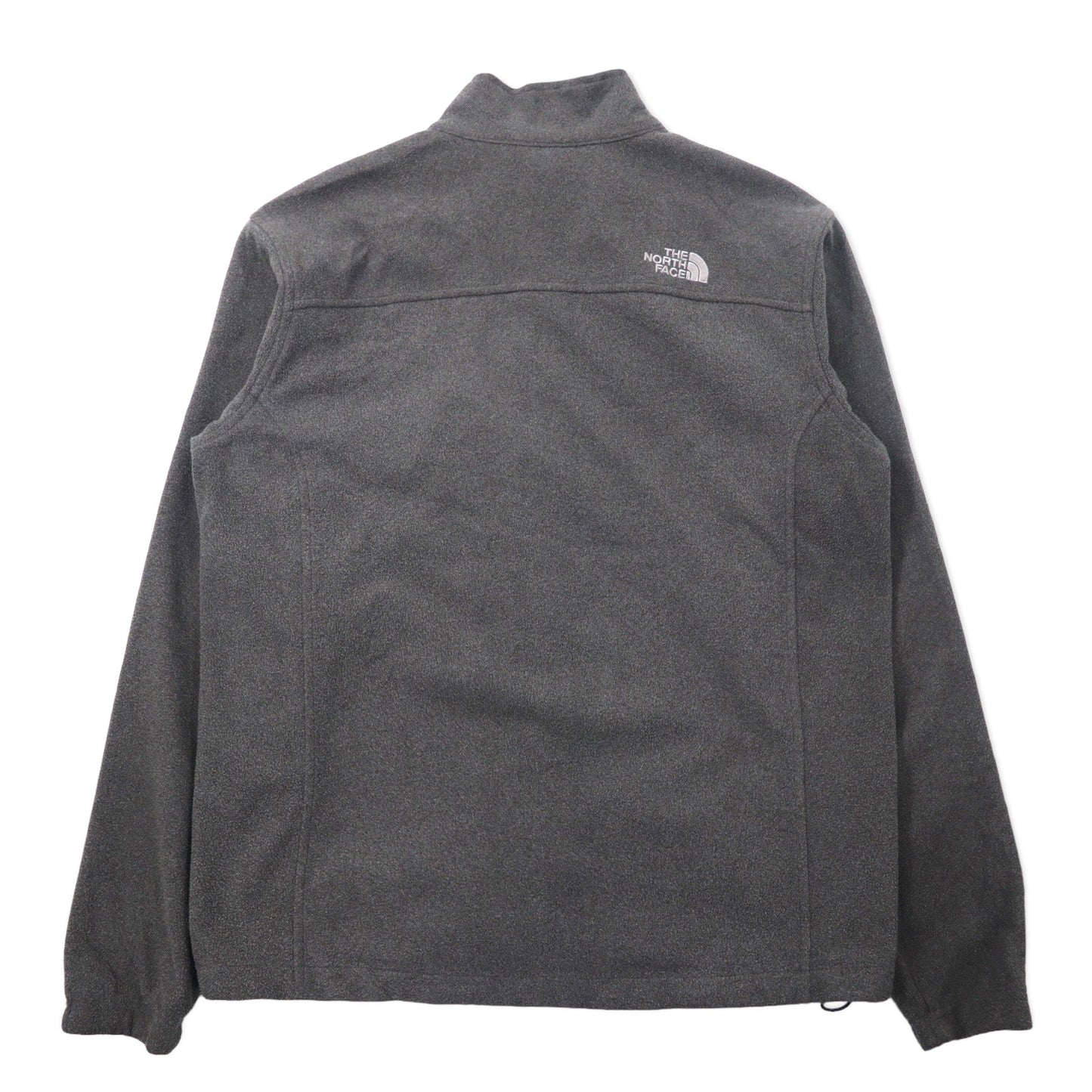 THE NORTH FACE フルジップ フリースジャケット L グレー ポリエステル ワンポイントロゴ刺繍