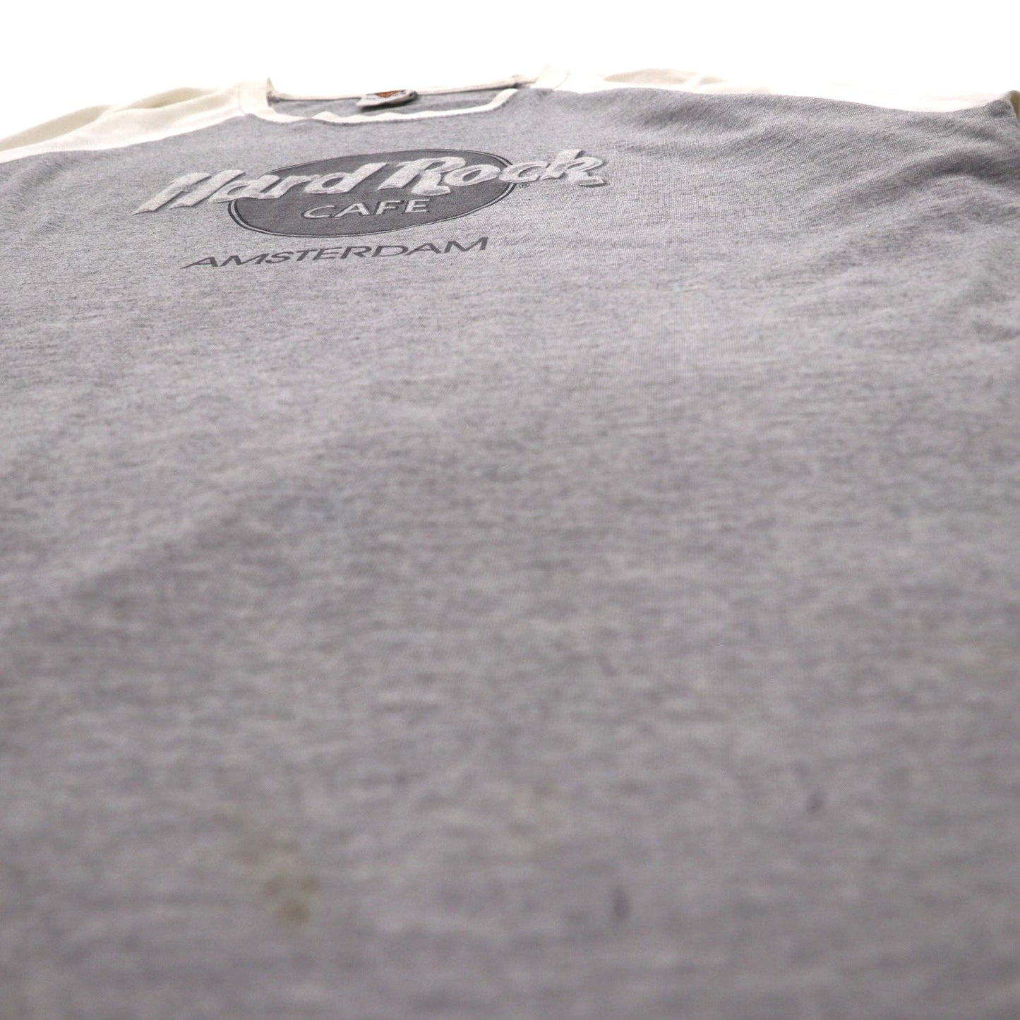 Hard Rock CAFE ラグラン Tシャツ XL グレー コットン AMSTERDAM