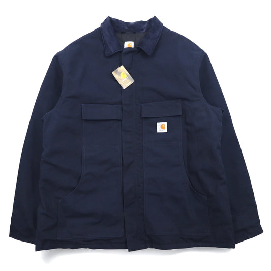 Carhartt ダック トラディショナル コート 2XL ネイビー 中綿 キルティングライナー 襟コーデュロイ C003-DNY 未使用品