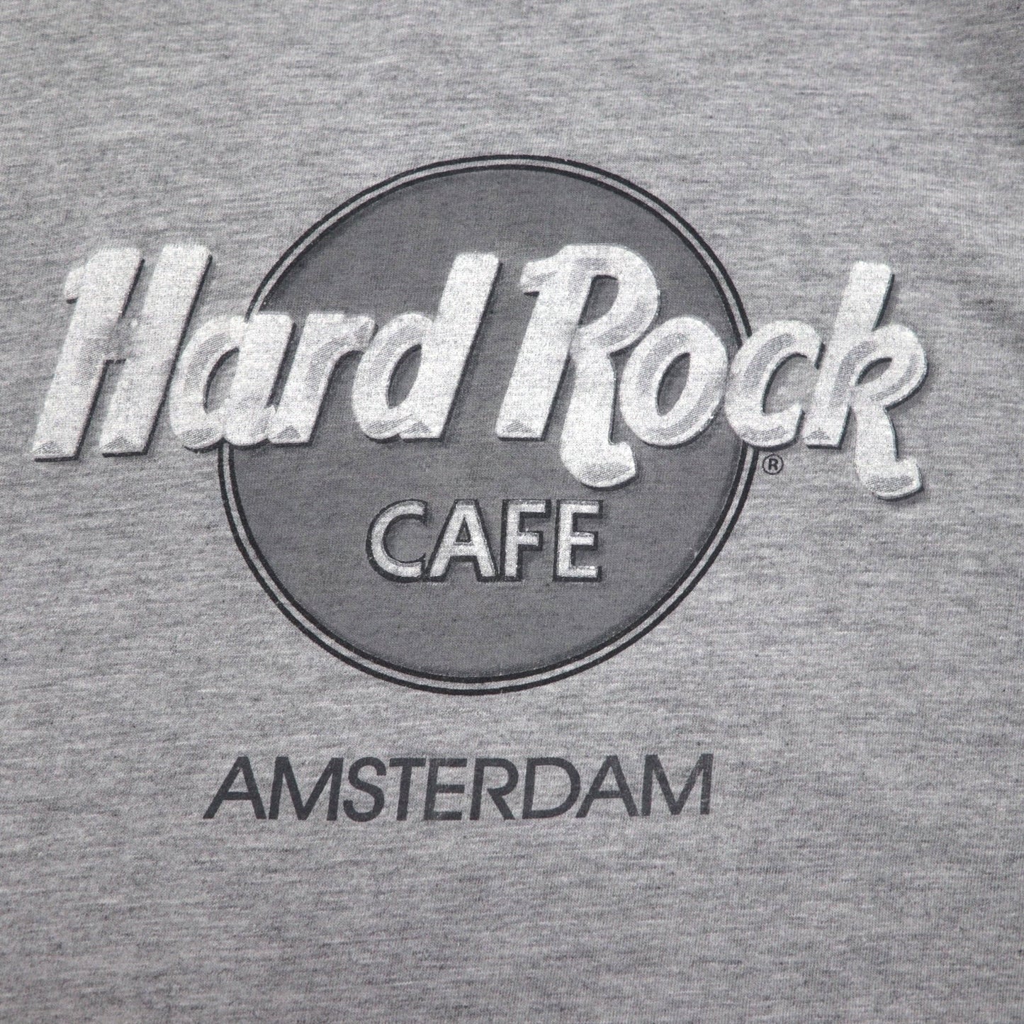 Hard Rock CAFE ラグラン Tシャツ XL グレー コットン AMSTERDAM