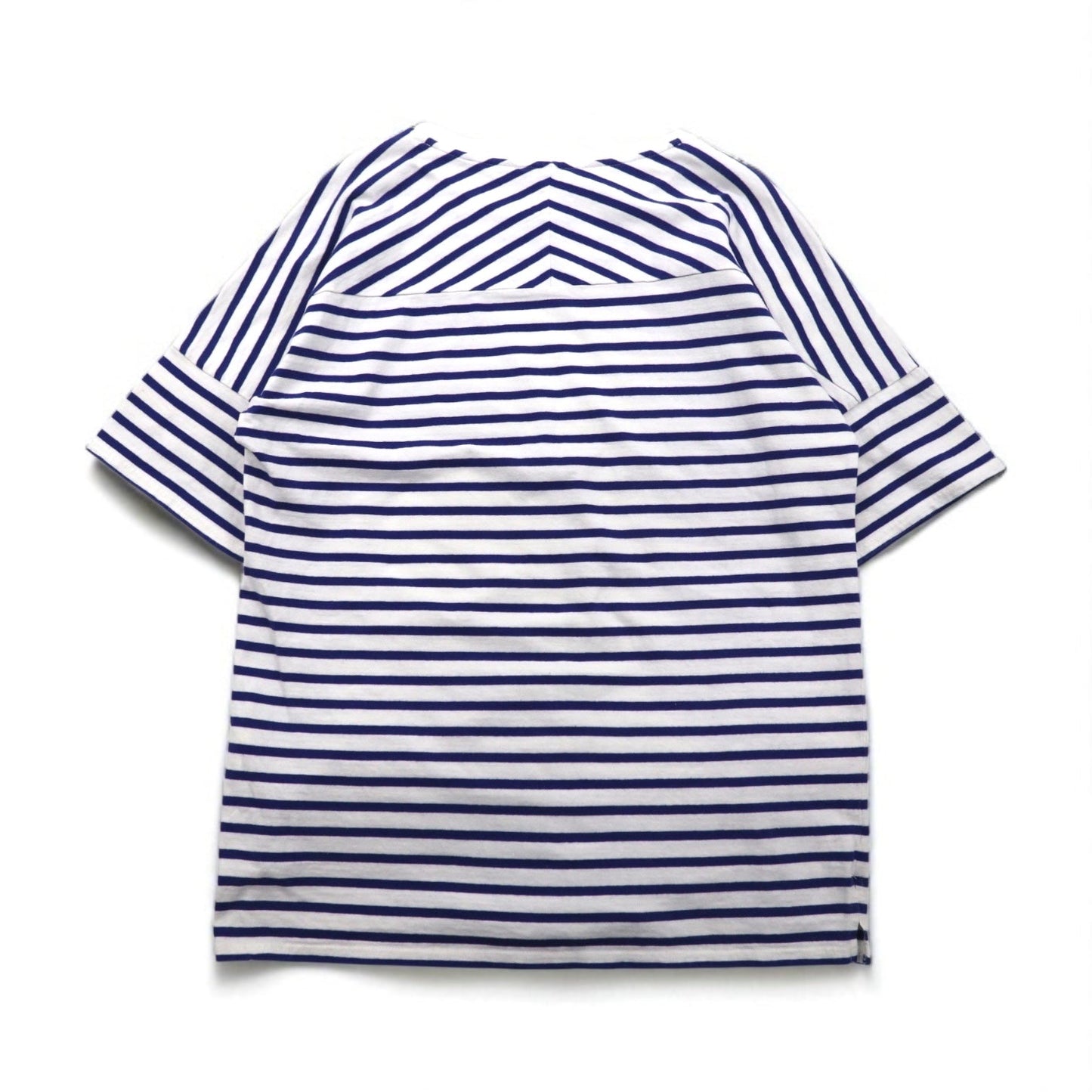 UNUSED ボーダーTシャツ L ブルー ホワイト コットン 日本製