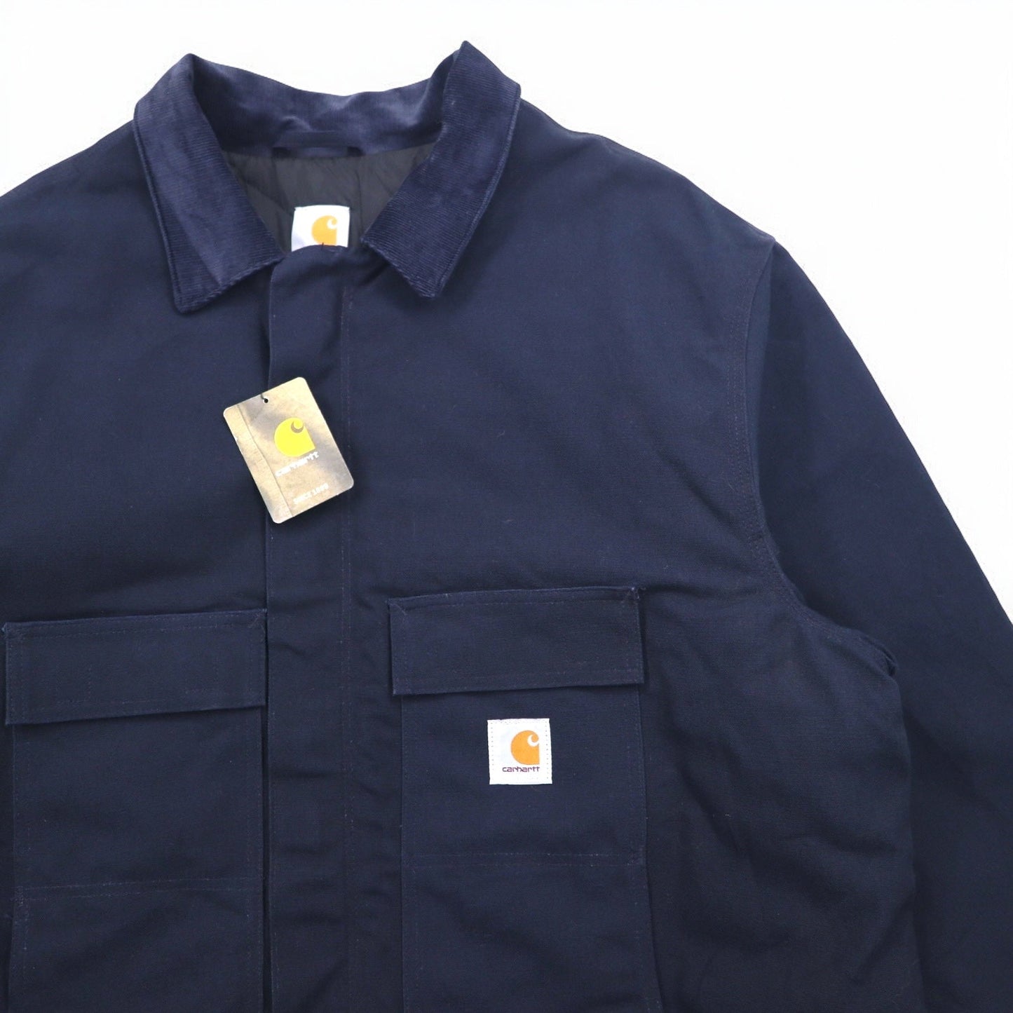 Carhartt ダック トラディショナル コート 2XL ネイビー 中綿 キルティングライナー 襟コーデュロイ C003-DNY 未使用品