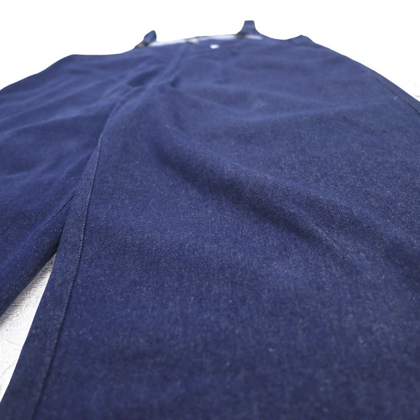 NC BY NO COFFE フロントジップ デニム オーバーオール L インディゴ ブルー 刺繍