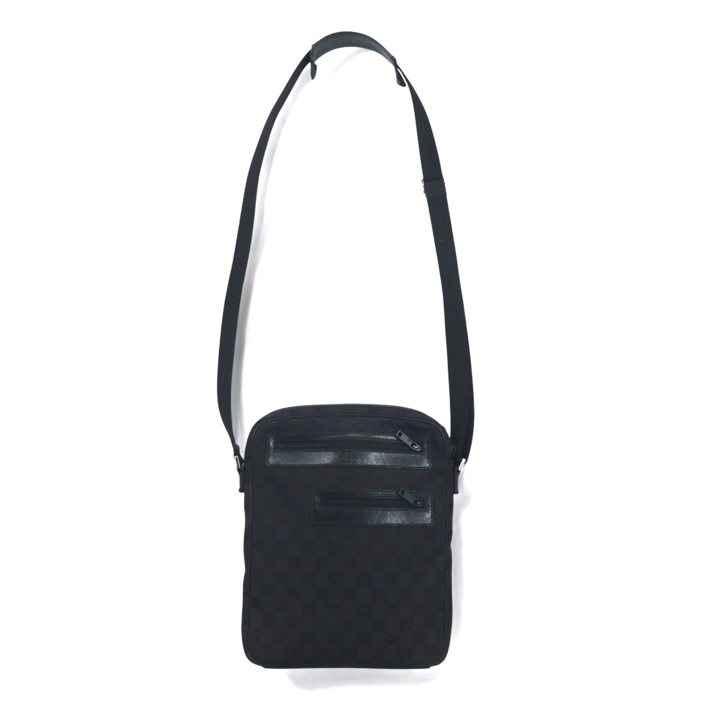 GUCCI イタリア製 GGキャンバス ショルダーバッグ ブラック 92551 002122