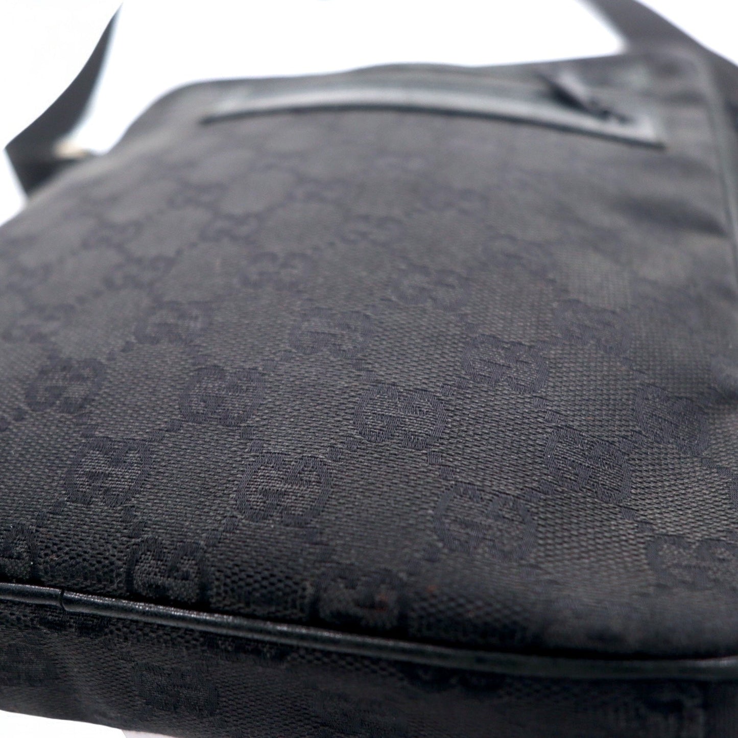 GUCCI イタリア製 GGキャンバス ショルダーバッグ ブラック 92551 002122