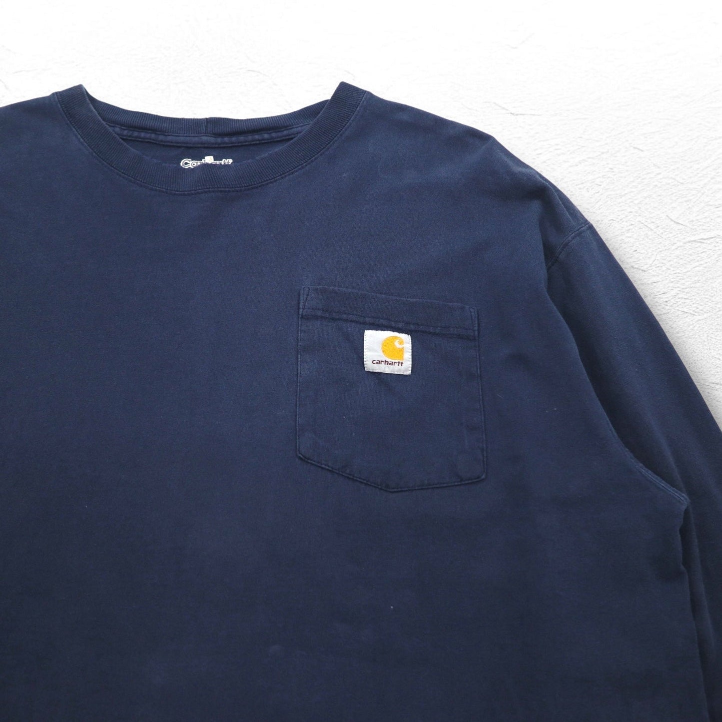carhartt ロングスリーブ Tシャツ ロンTL ネイビーポケット付き ホンジュラス製
