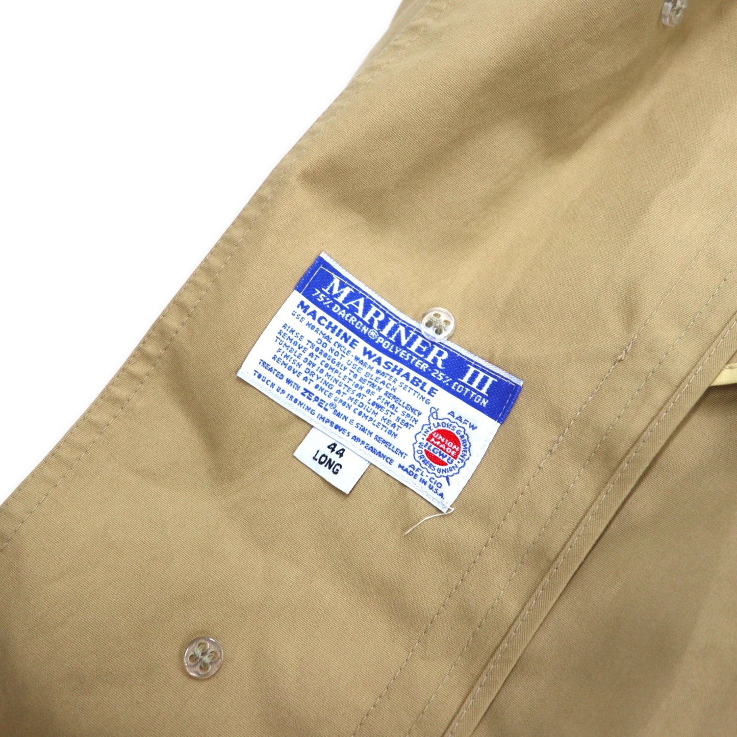 Misty Harbor USA製 90年代 トレンチコート 44 LONG ベージュ ポリエステル コットン