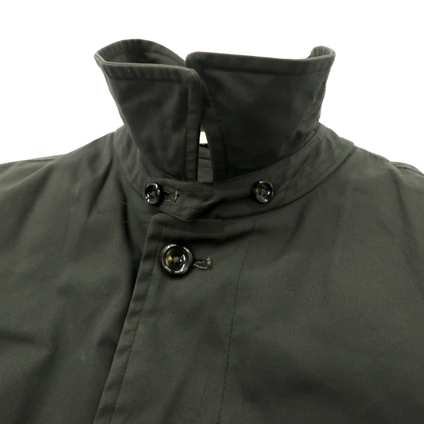 KIRBY HALL CLOTHES 60年代 ステンカラーコート 42R カーキ コットン PERMA PREST ボアライナー着脱式 British Hong Kong