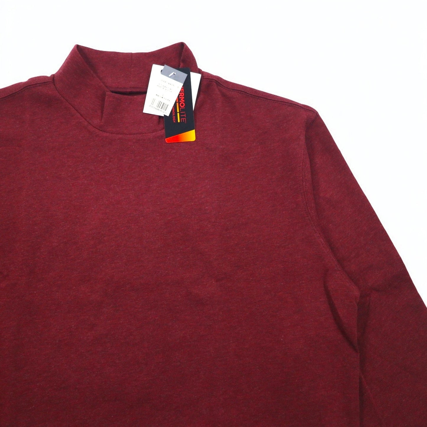 Eddie Bauer サーモライト THERMOLITE ハイネック ロングスリーブ Tシャツ ロンT L ボルドー ポリエステル 未使用品