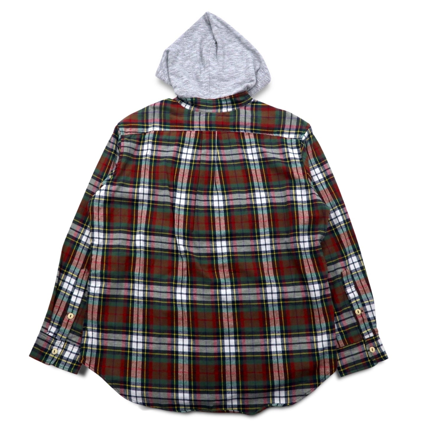 Sunday Works USA製 フード付き チェックシャツ XL レッド グリーン UNION MADE