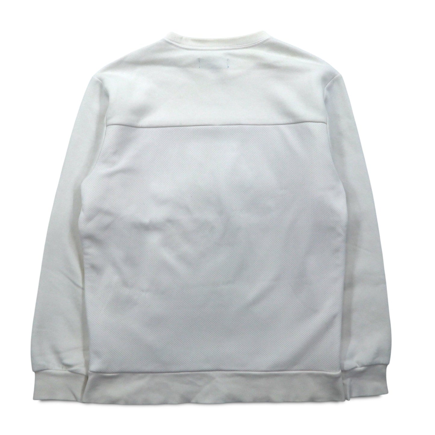 adidas originals ナンバリング プリント スウェット XS ホワイト メッシュ切り替え WINTER CREW SWEATSHIRT BS2626