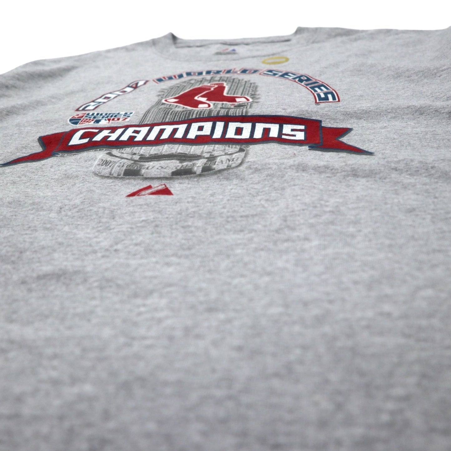 majestic プリント Tシャツ L グレー コットン MLB 2007 WORLD SERIES 未使用品